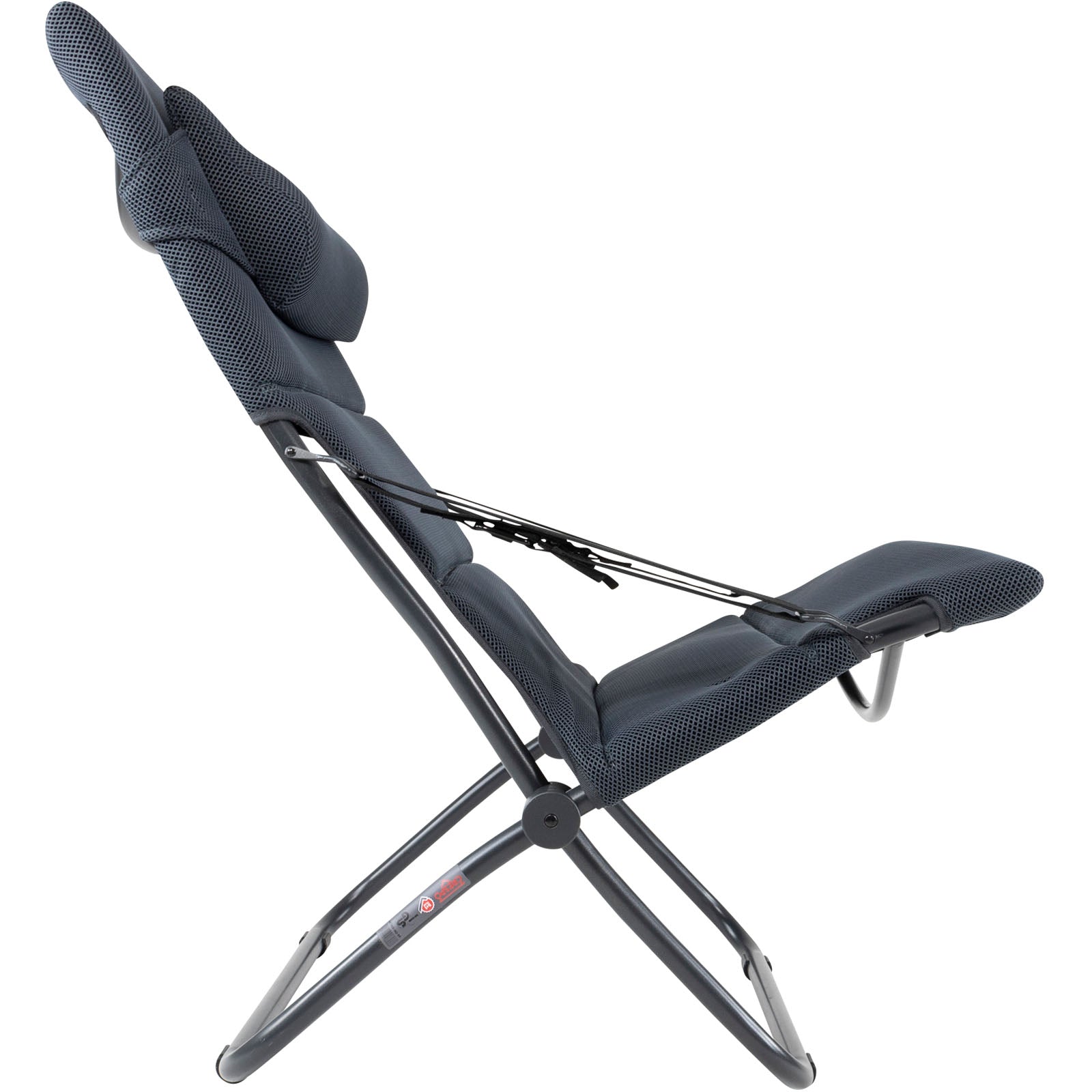 Chaise de camping CRESPO AP 263 Air Deluxe, chaise longue de jardin pliante en aluminium