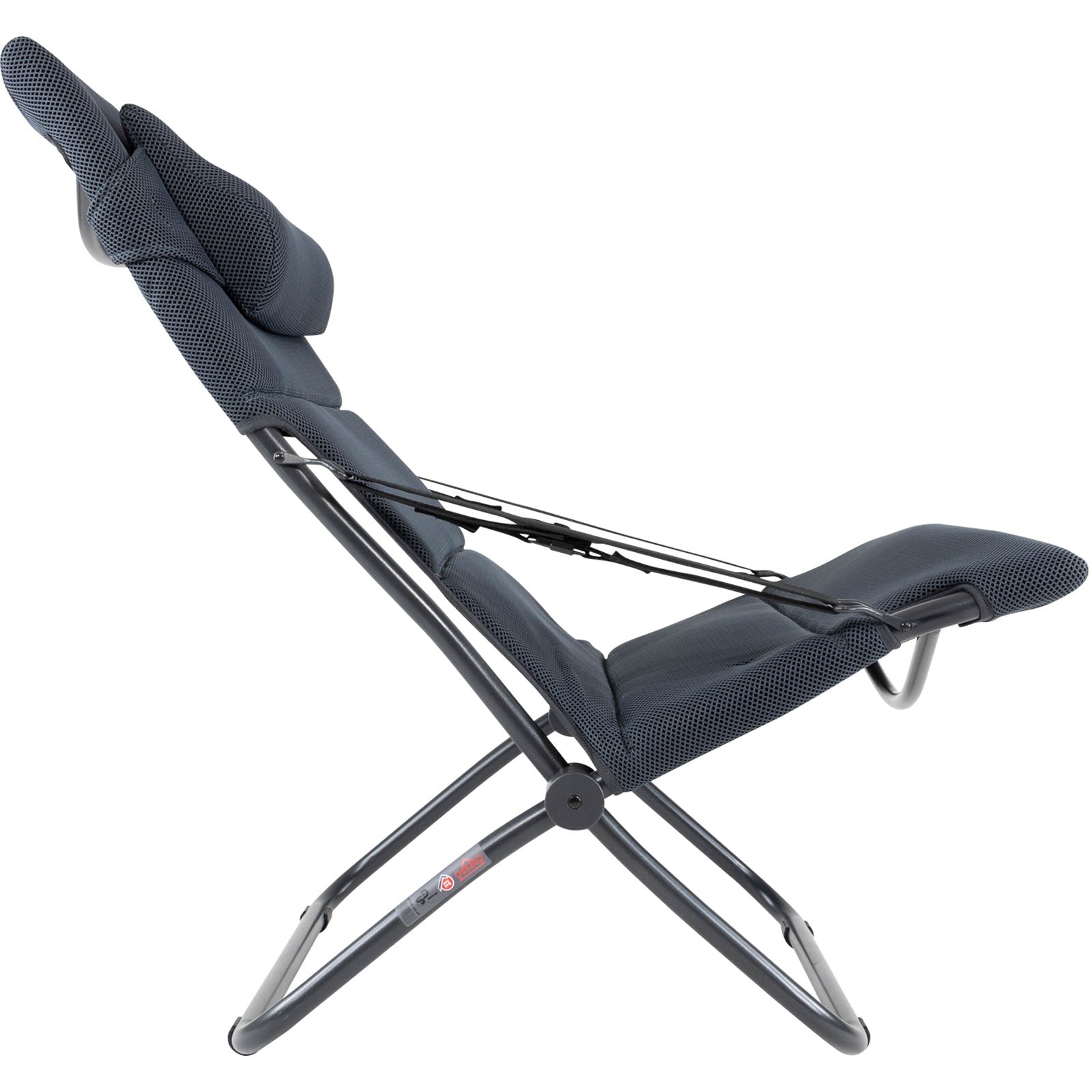 Chaise de camping CRESPO AP 263 Air Deluxe, chaise longue de jardin pliante en aluminium