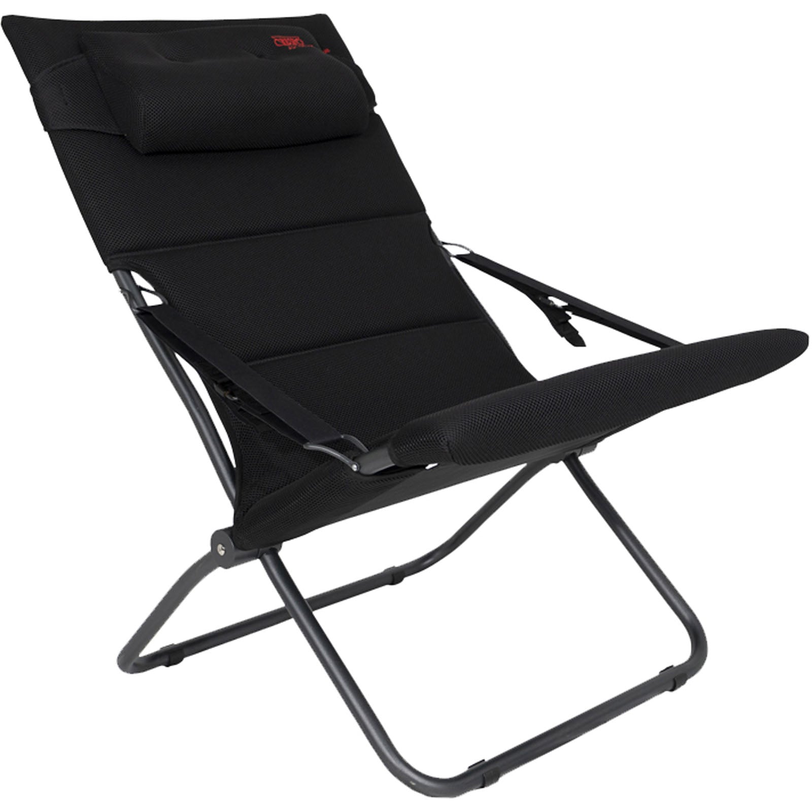 Chaise de camping CRESPO AP 263 Air Deluxe, chaise longue de jardin pliante en aluminium