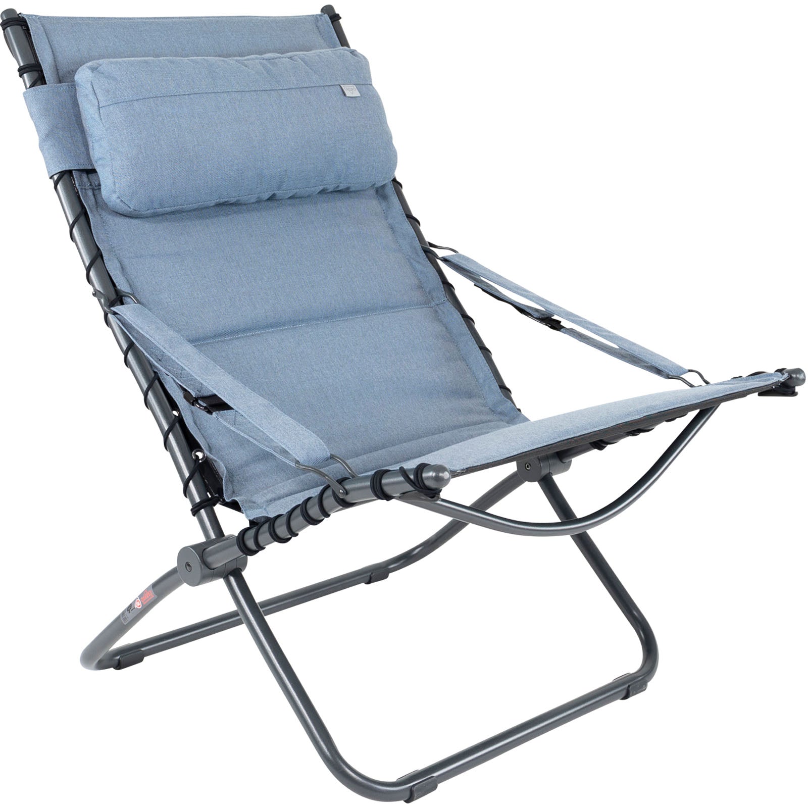 Chaise de camping CRESPO AP 262 Tex Comfort Chaise longue de jardin pliante en aluminium