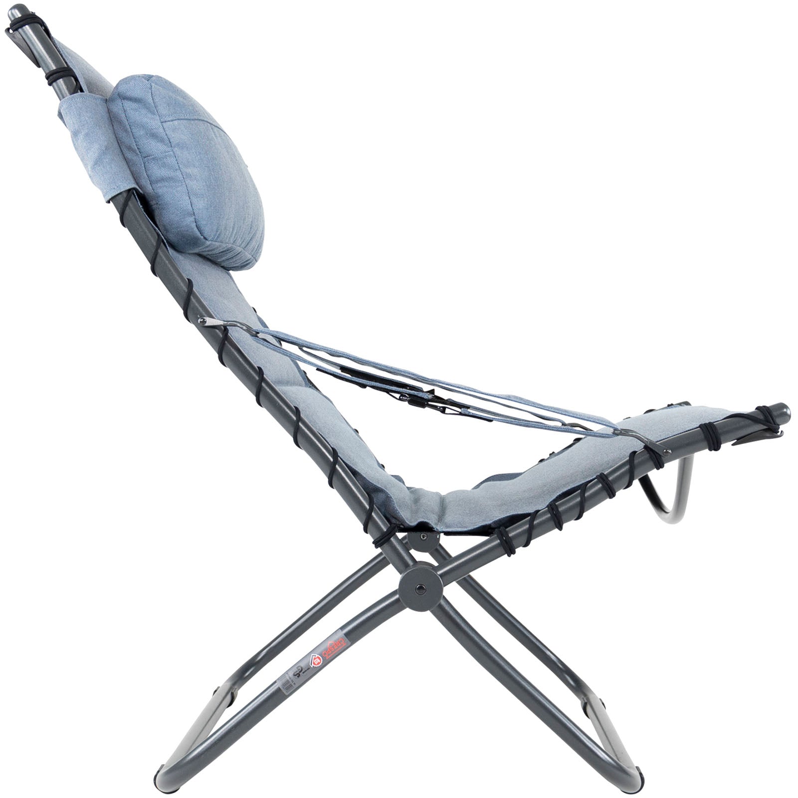 Chaise de camping CRESPO AP 262 Tex Comfort Chaise longue de jardin pliante en aluminium