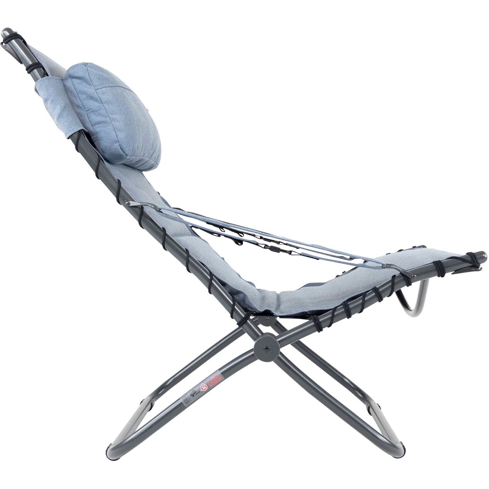 Chaise de camping CRESPO AP 262 Tex Comfort Chaise longue de jardin pliante en aluminium
