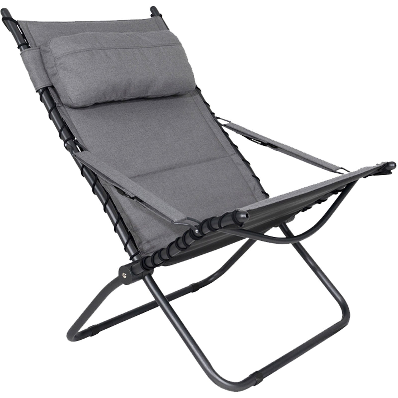 Chaise de camping CRESPO AP 262 Tex Comfort Chaise longue de jardin pliante en aluminium