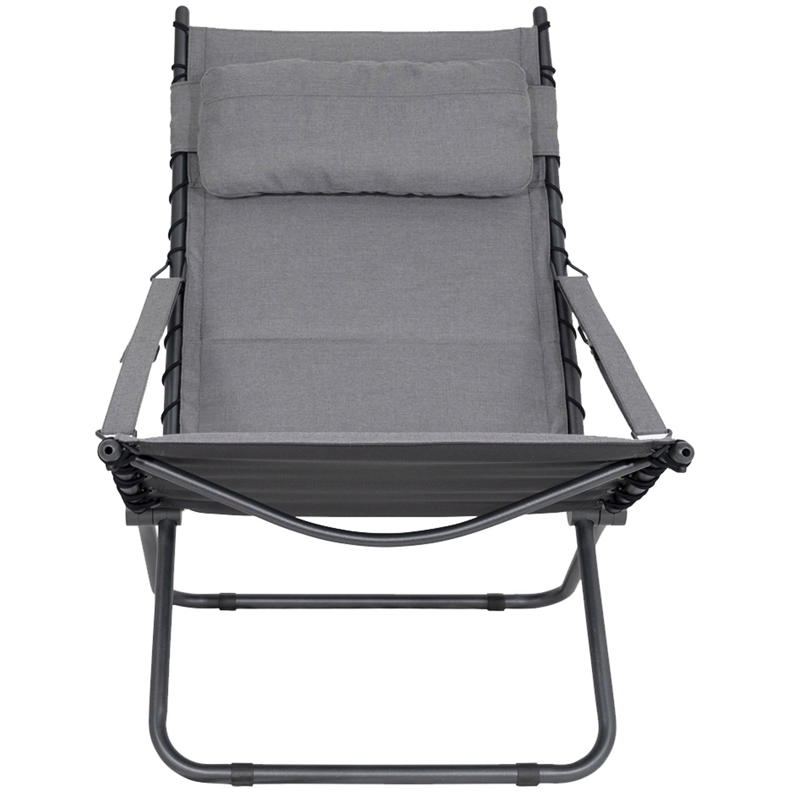 Chaise de camping CRESPO AP 262 Tex Comfort Chaise longue de jardin pliante en aluminium