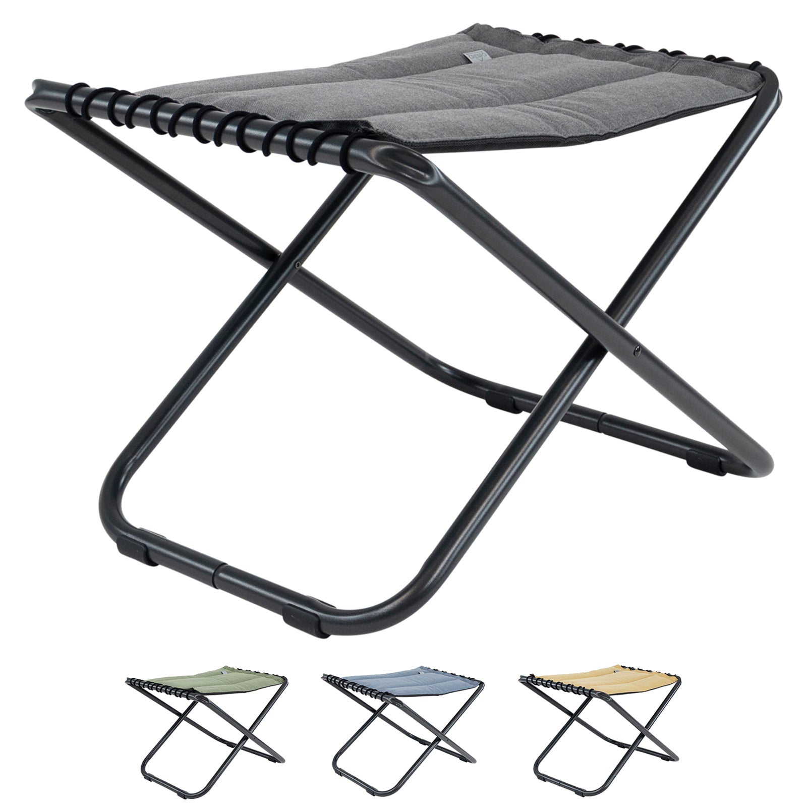 CRESPO Falthocker AP306 TexComfort Camping Klapphocker Angel Hocker Polster Alu