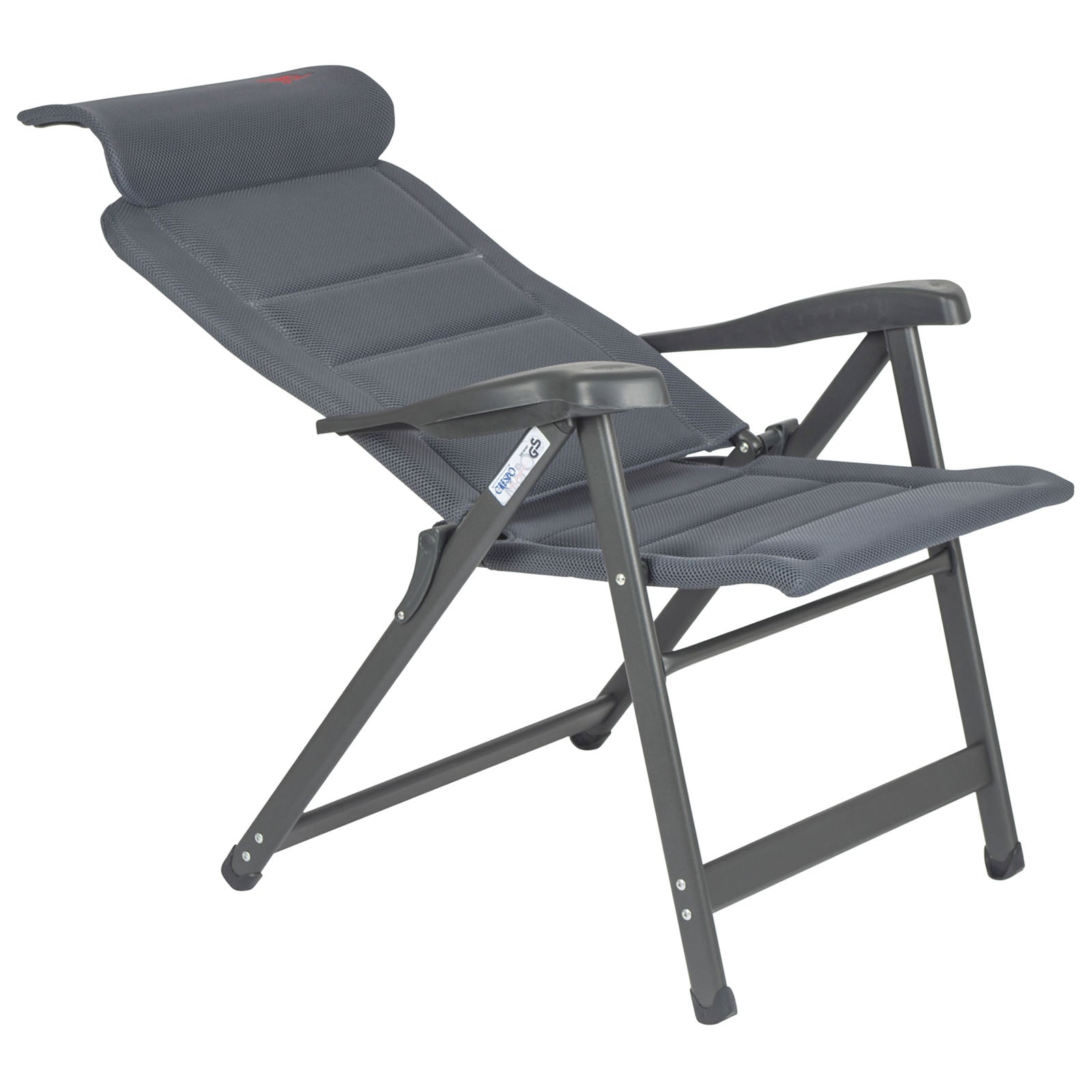 CRESPO Garden Chair AP 235 Air Deluxe Compact Camping Lounger Chair Folding Chair Alu