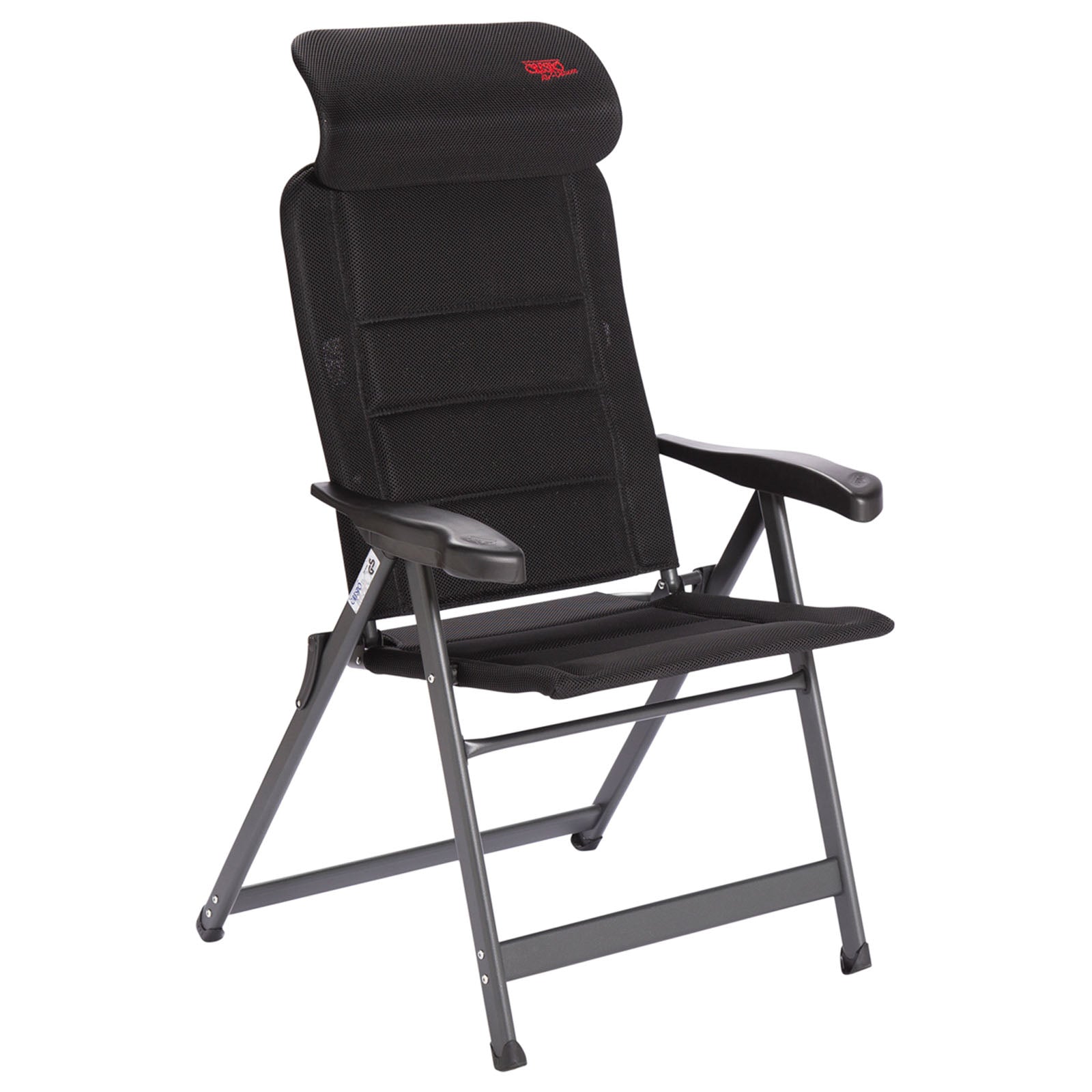 Chaise de camping CRESPO AP 237 Air Deluxe Chaise longue de jardin pliante en aluminium 140 kg