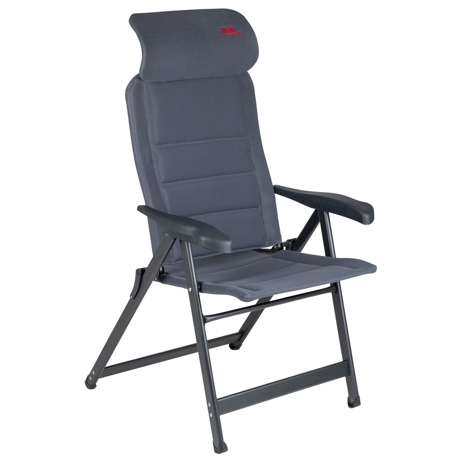 Chaise de camping CRESPO AP 237 Air Deluxe Chaise longue de jardin pliante en aluminium 140 kg
