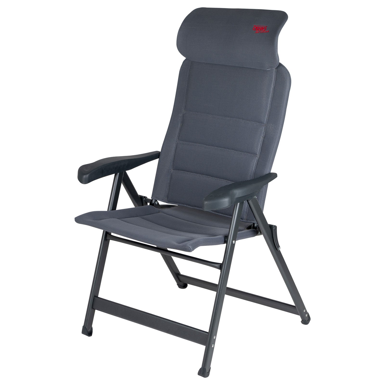 Chaise de camping CRESPO AP 237 Air Deluxe Chaise longue de jardin pliante en aluminium 140 kg