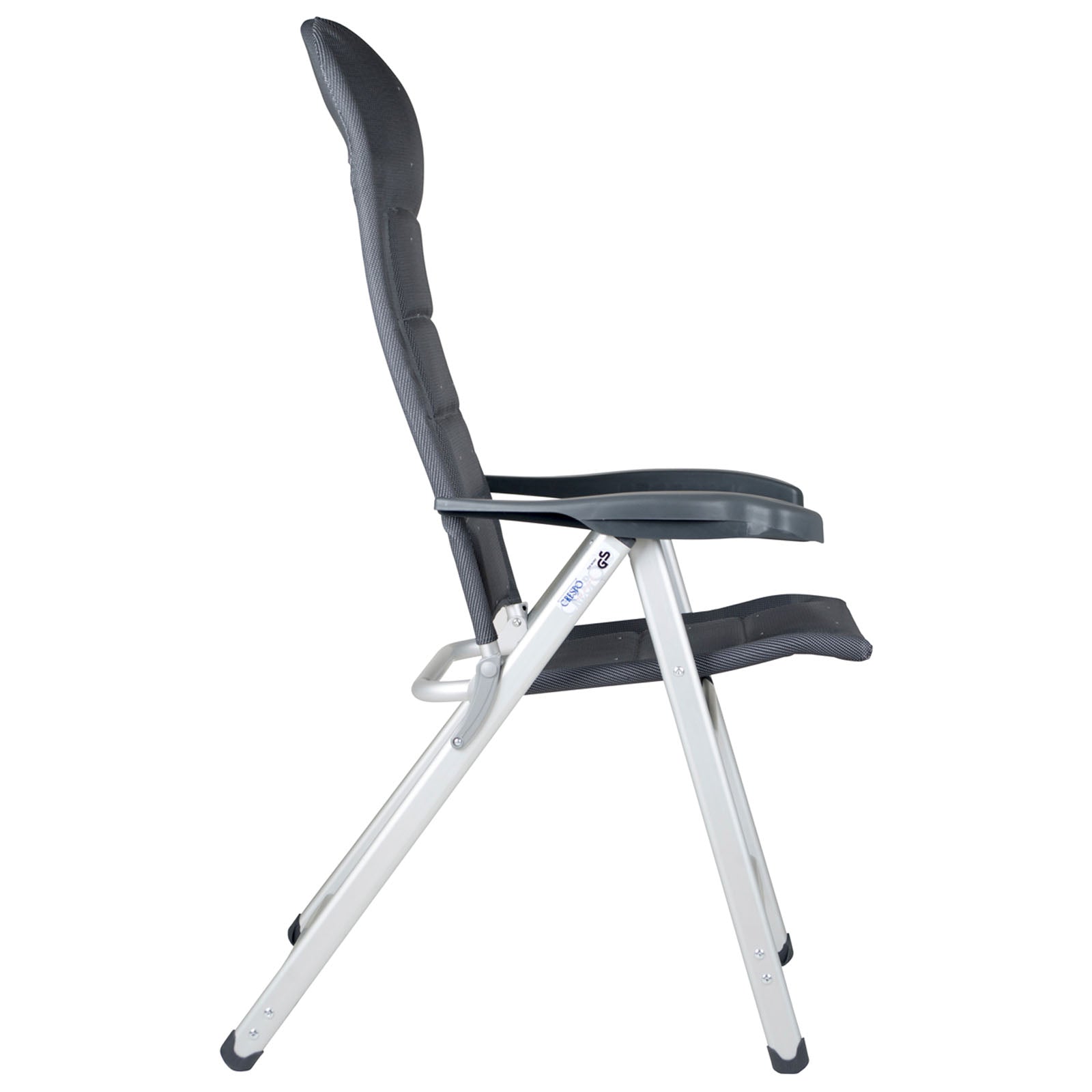Chaise de jardin pliante de luxe CRESPO AL 237, fauteuil de camping, chaise longue, pliable en aluminium
