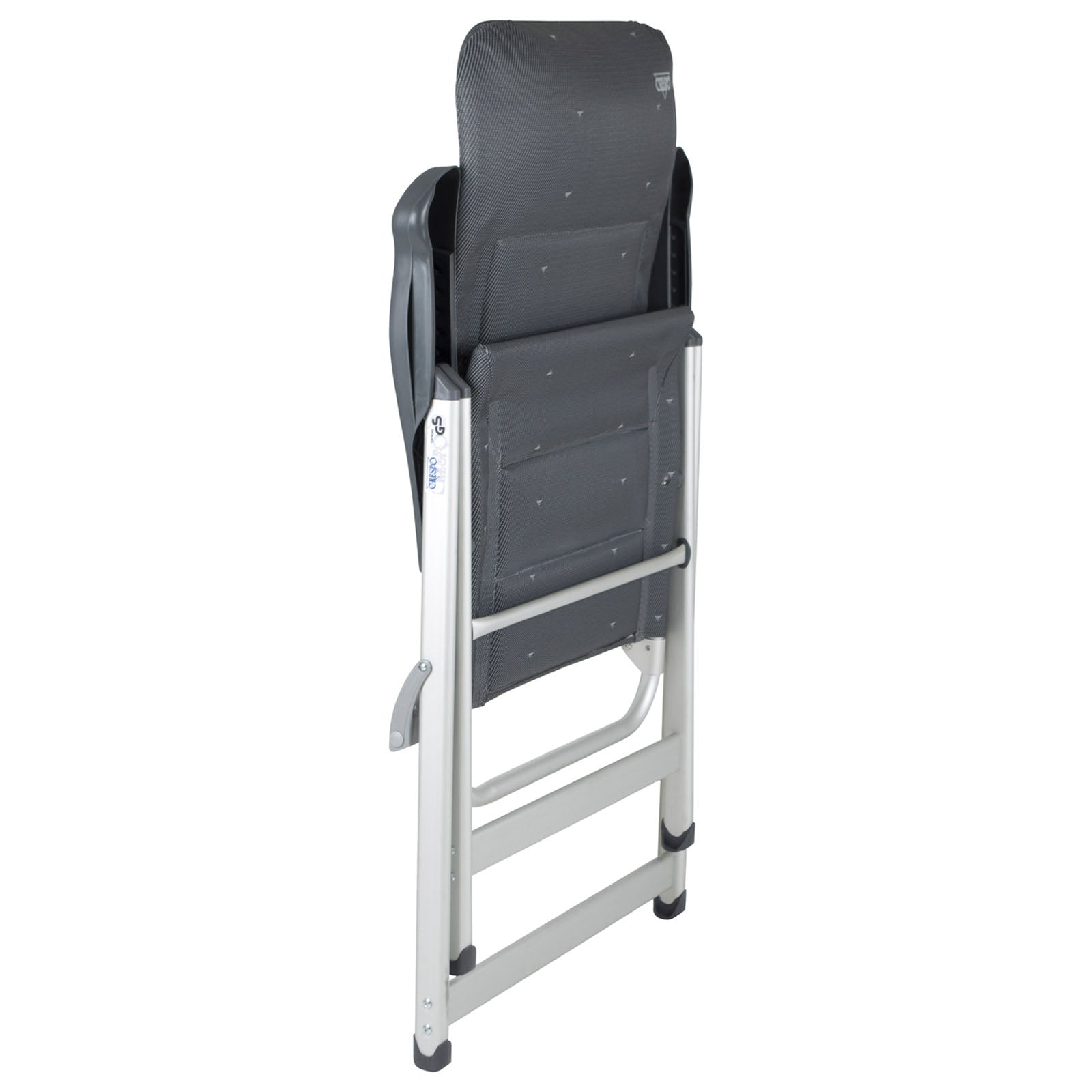 Chaise de jardin pliante de luxe CRESPO AL 237, fauteuil de camping, chaise longue, pliable en aluminium