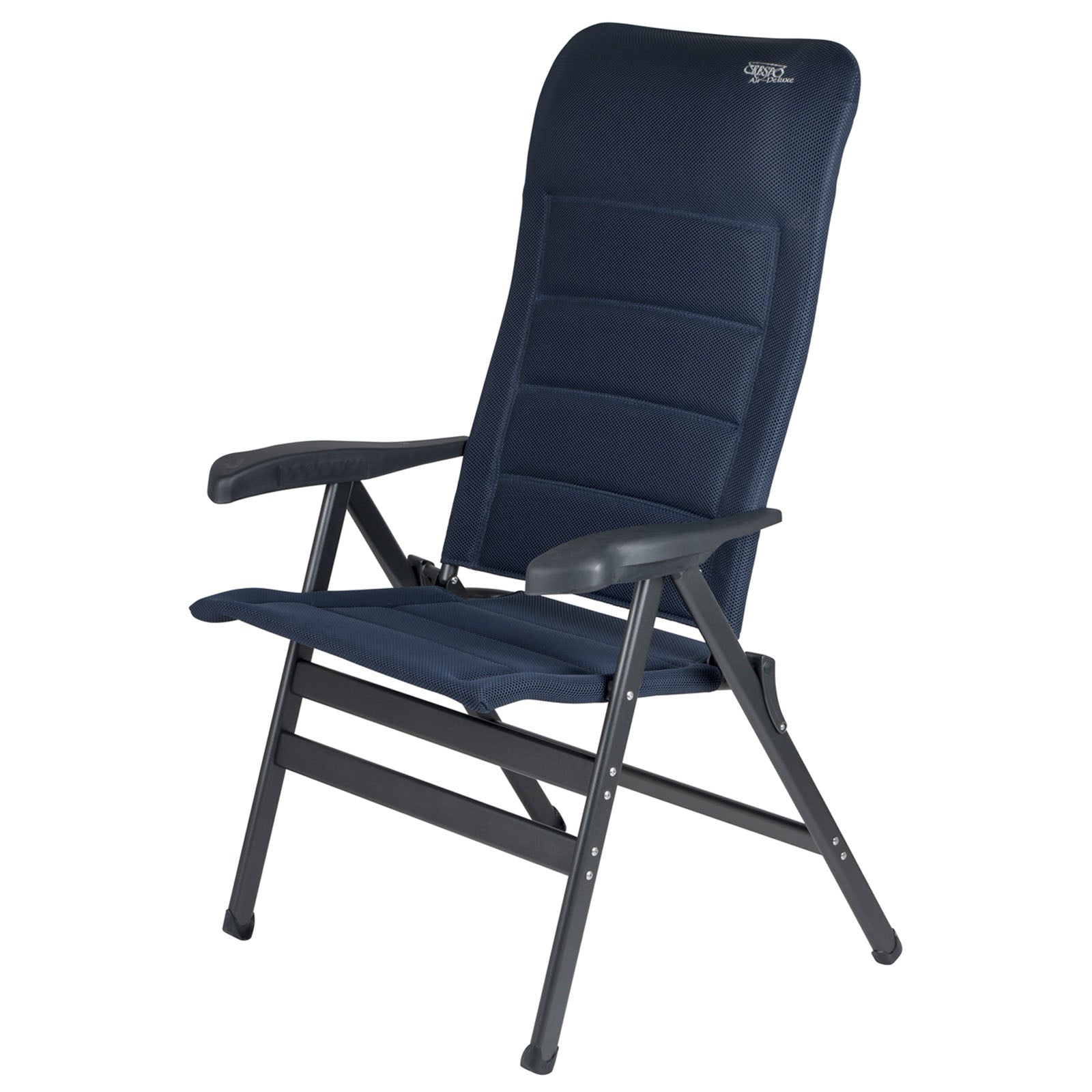 Chaise de jardin CRESPO AP 238 XL Air Deluxe, chaise longue de camping pliante en aluminium, 200 kg