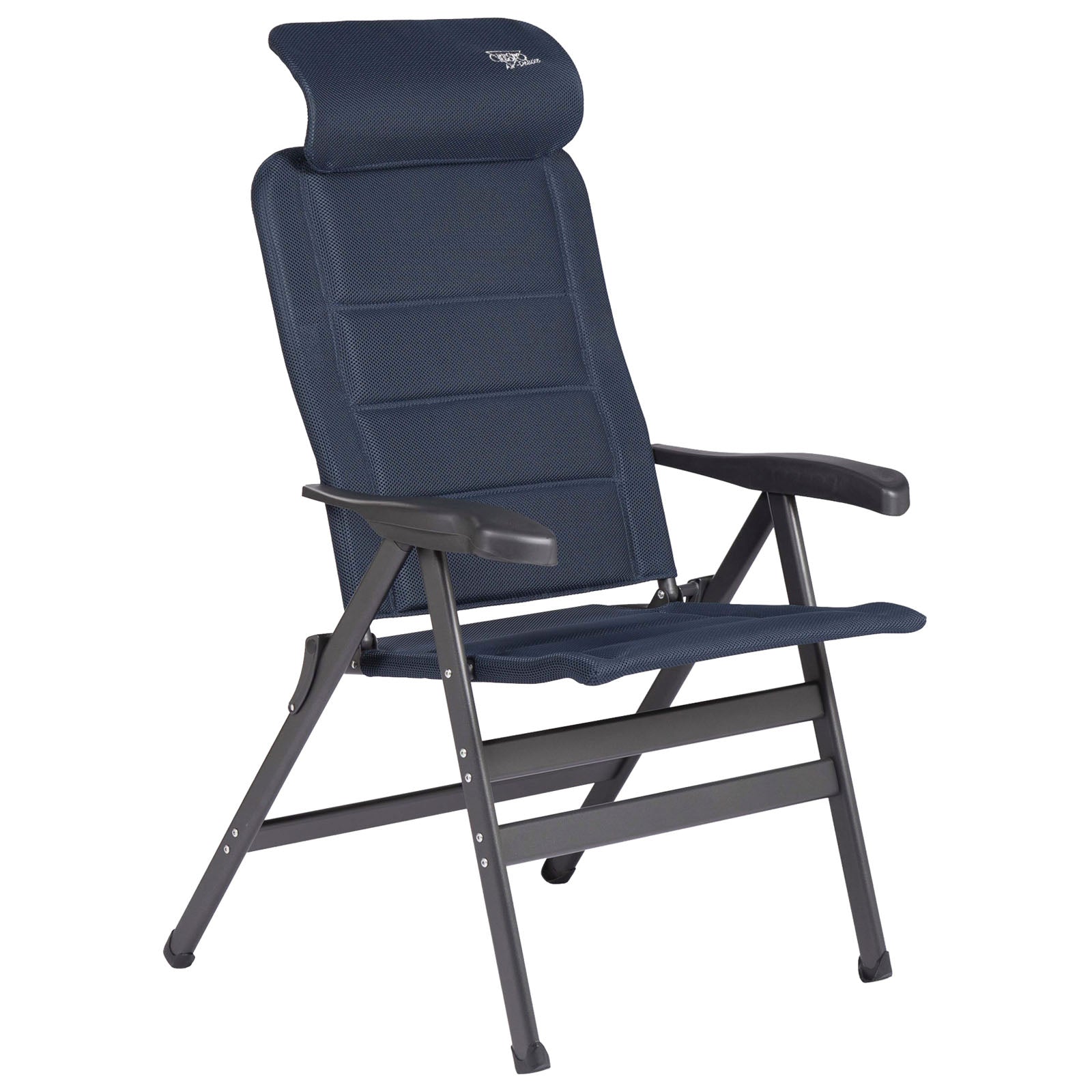 Chaise de camping pliante compacte CRESPO AP238 XL Air Deluxe, chaise longue en aluminium, 200 kg