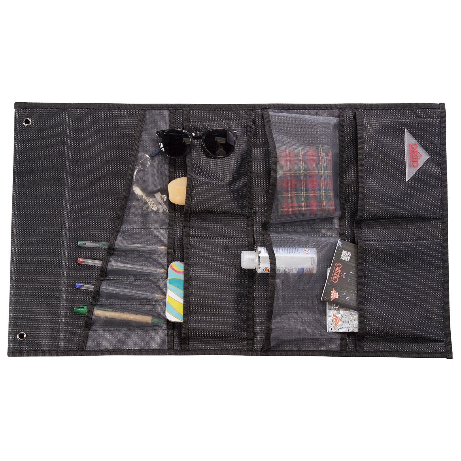 CRESPO Hängeregal 12 Fächer Organizer XL Zelt Regal Camping Hänge Aufbewahrung