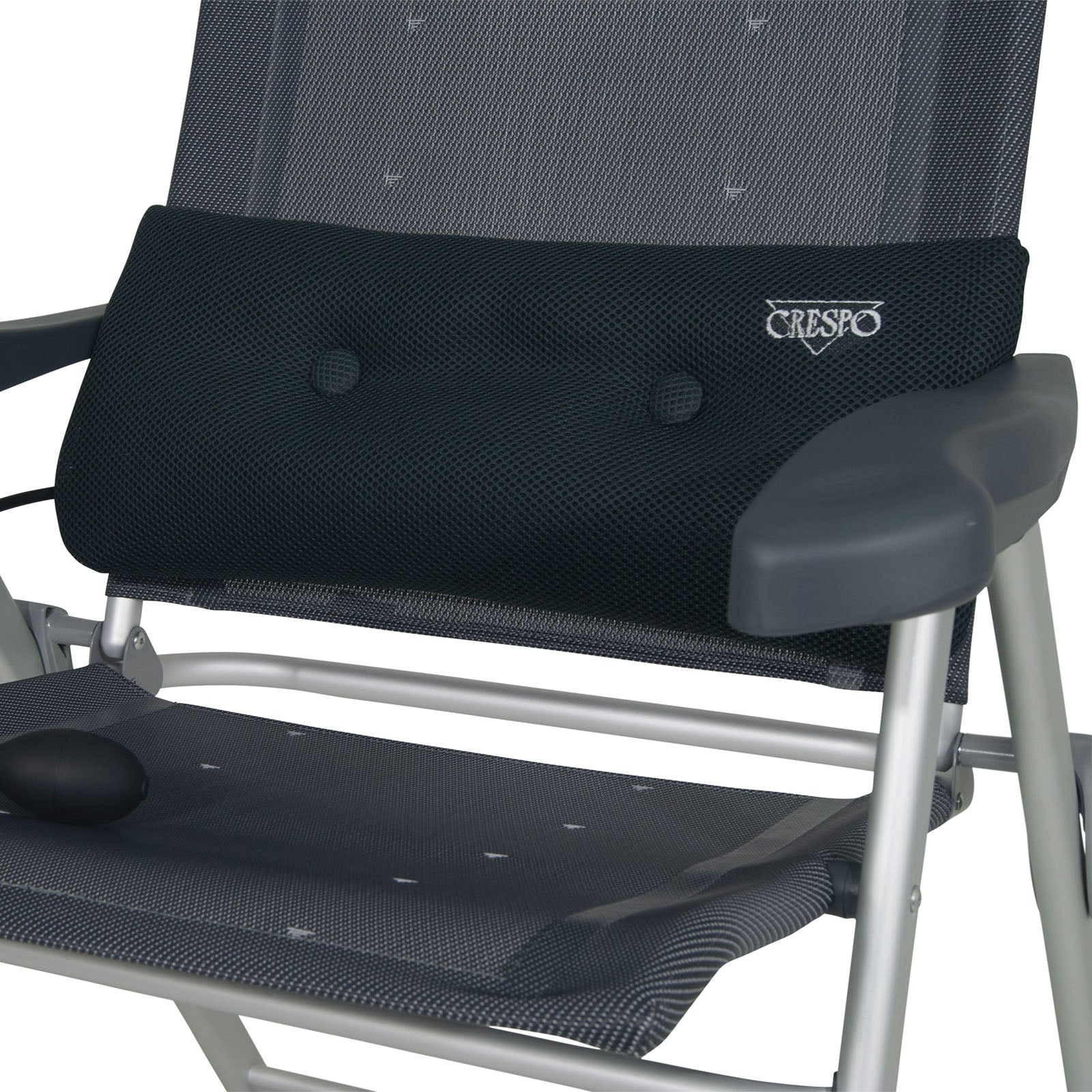 Coussin de chaise pliante de camping CRESPO Lumbar Support Air Elite pour vertèbres lombaires et lordose