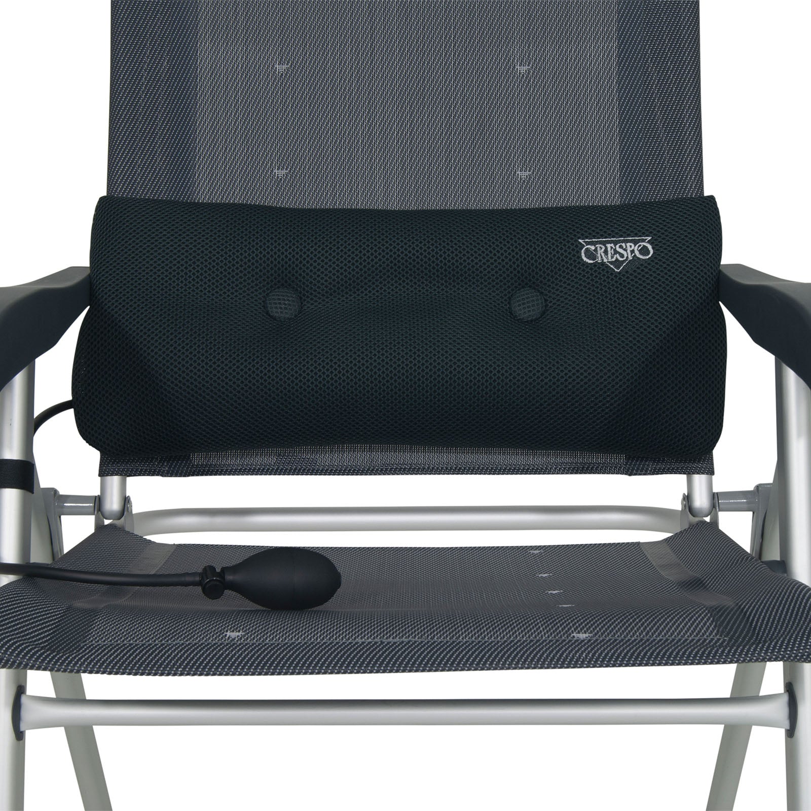 Coussin de chaise pliante de camping CRESPO Lumbar Support Air Elite pour vertèbres lombaires et lordose