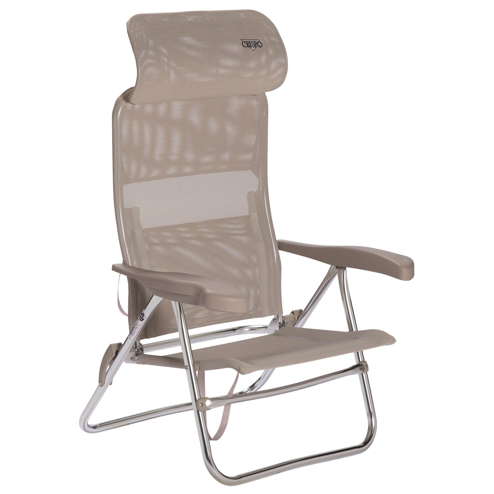 CRESPO Beach Chair AL 205 Compact Camping Garden Lounger Chair Folding Chair Foldable