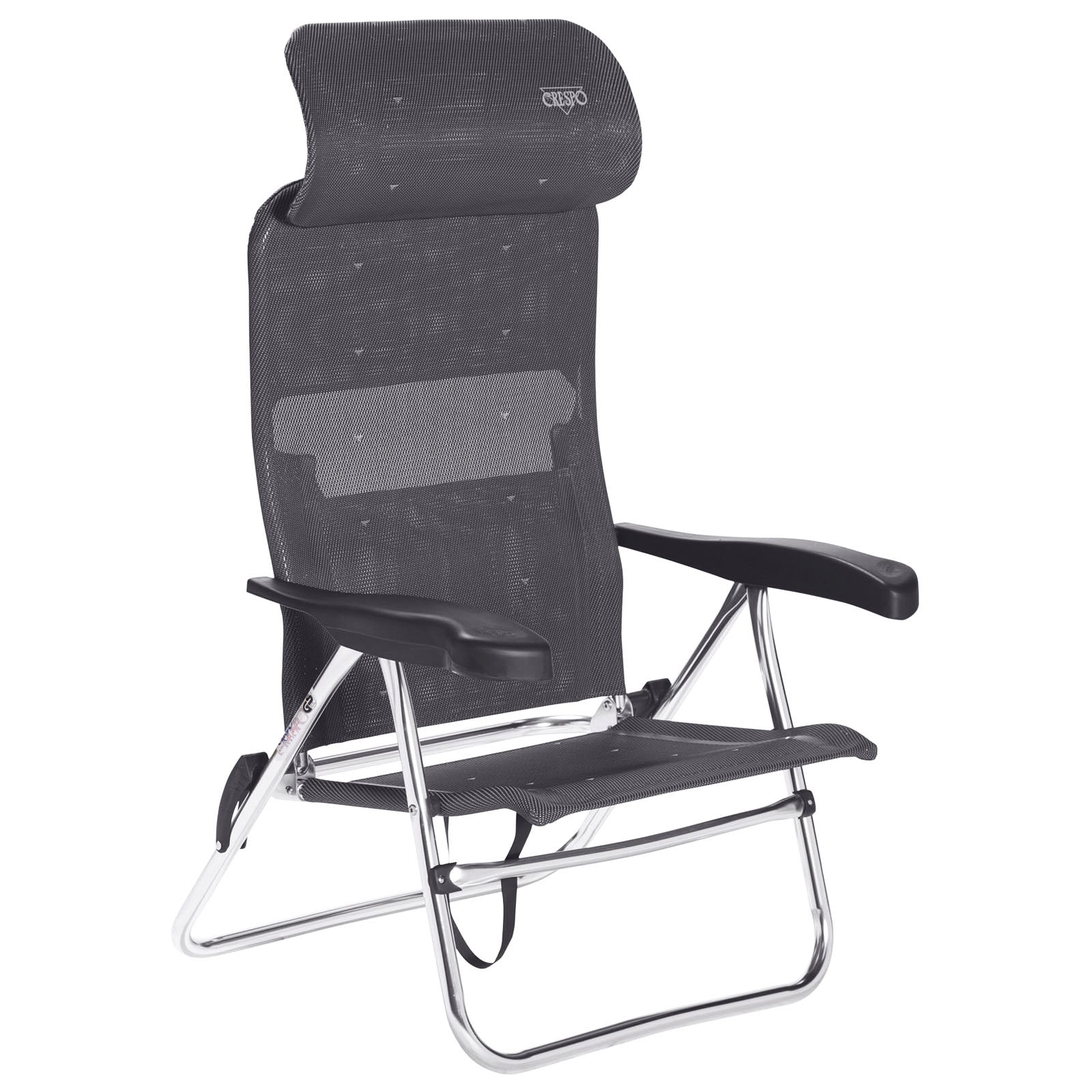 CRESPO Beach Chair AL 205 Compact Camping Garden Lounger Chair Folding Chair Foldable