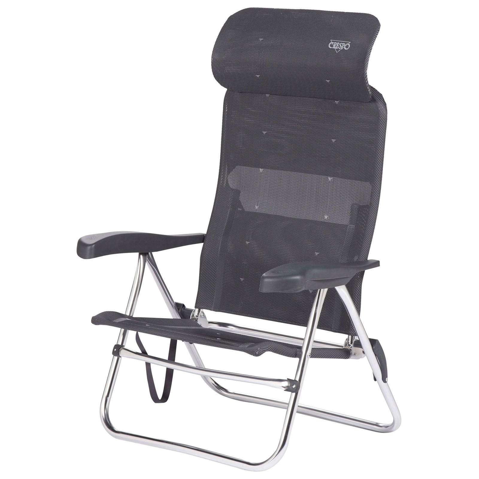CRESPO Beach Chair AL 205 Compact Camping Garden Lounger Chair Folding Chair Foldable