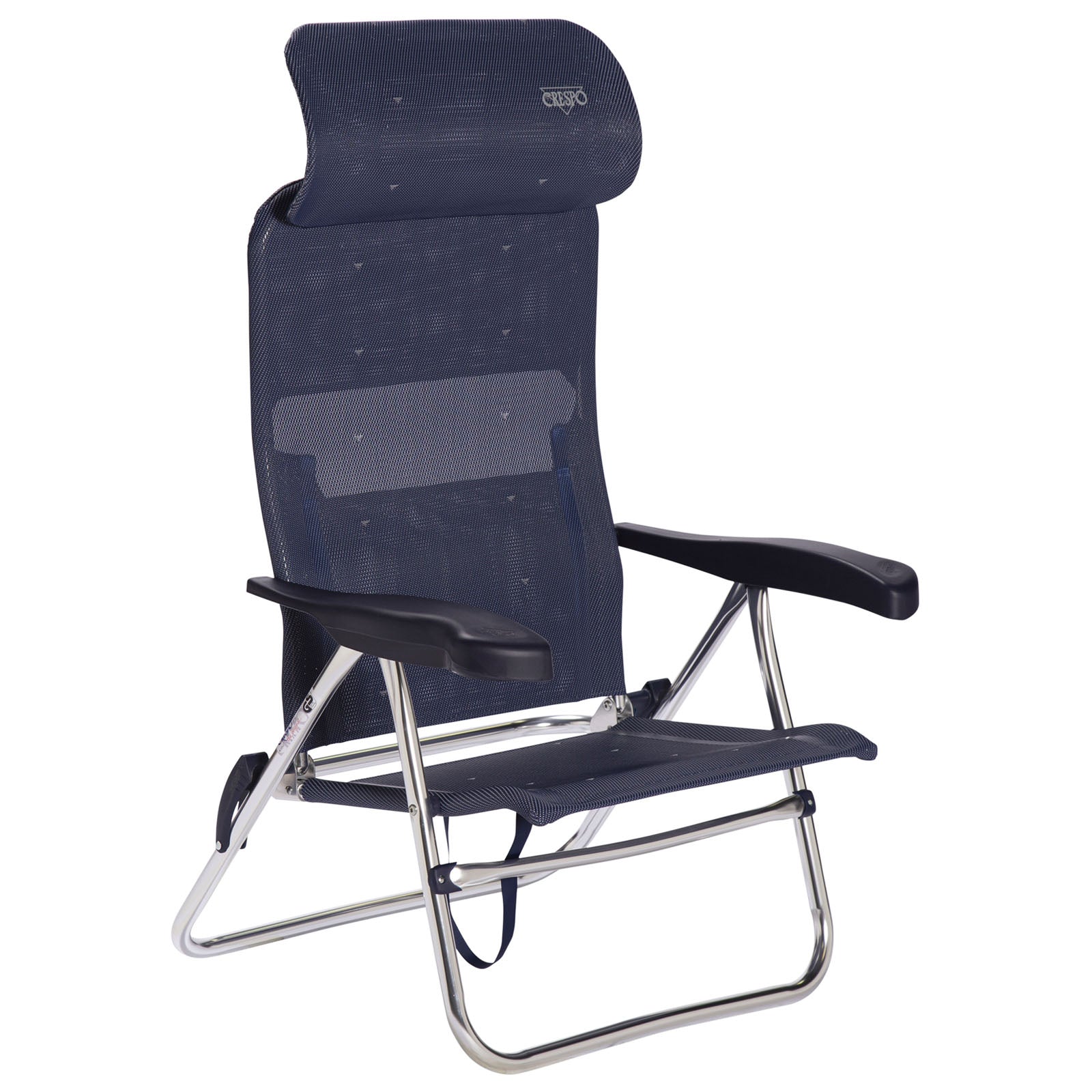 CRESPO Beach Chair AL 205 Compact Camping Garden Lounger Chair Folding Chair Foldable
