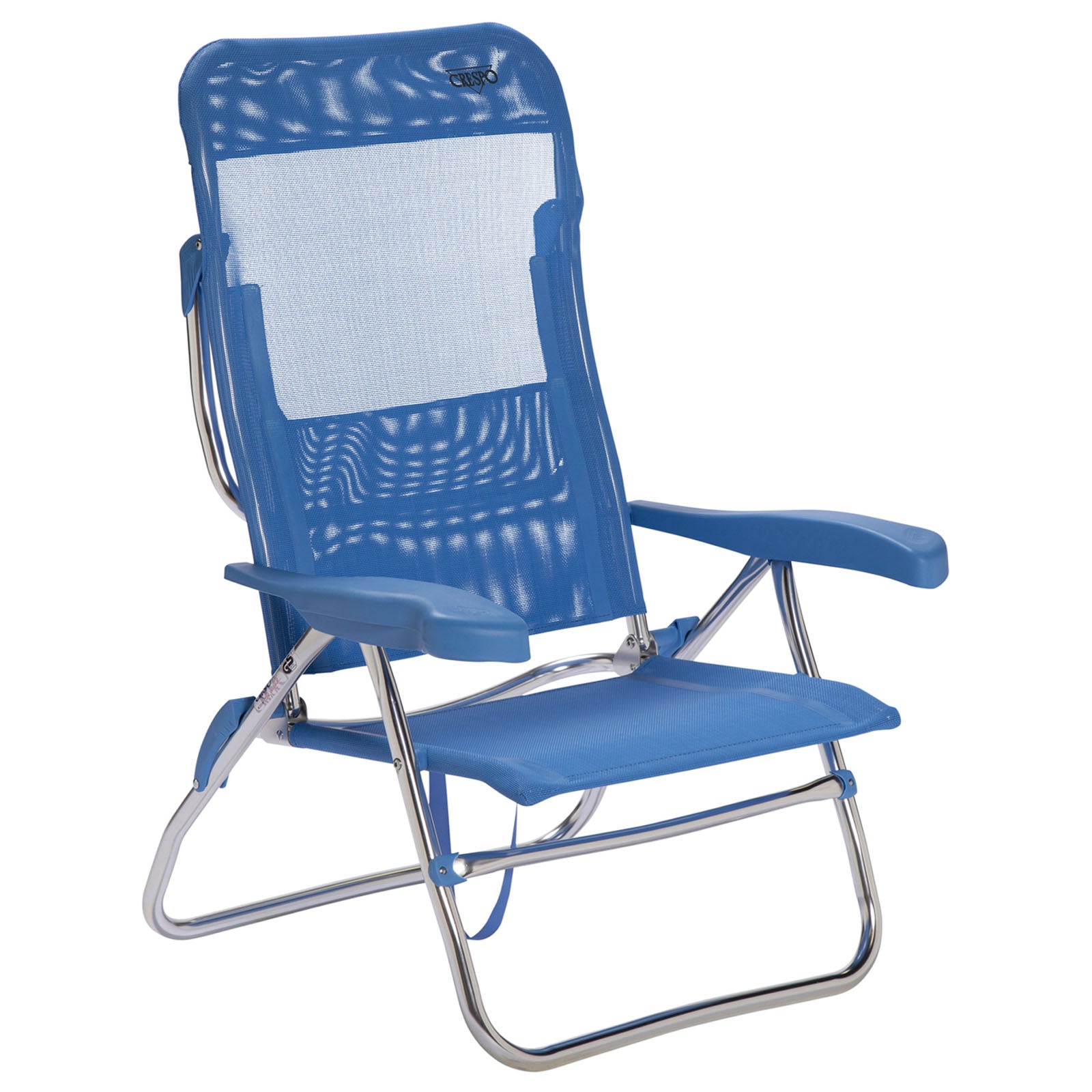 Chaise de plage CRESPO AL 223 - Camping, jardin, chaise longue, chaise pliante, pliable, en aluminium