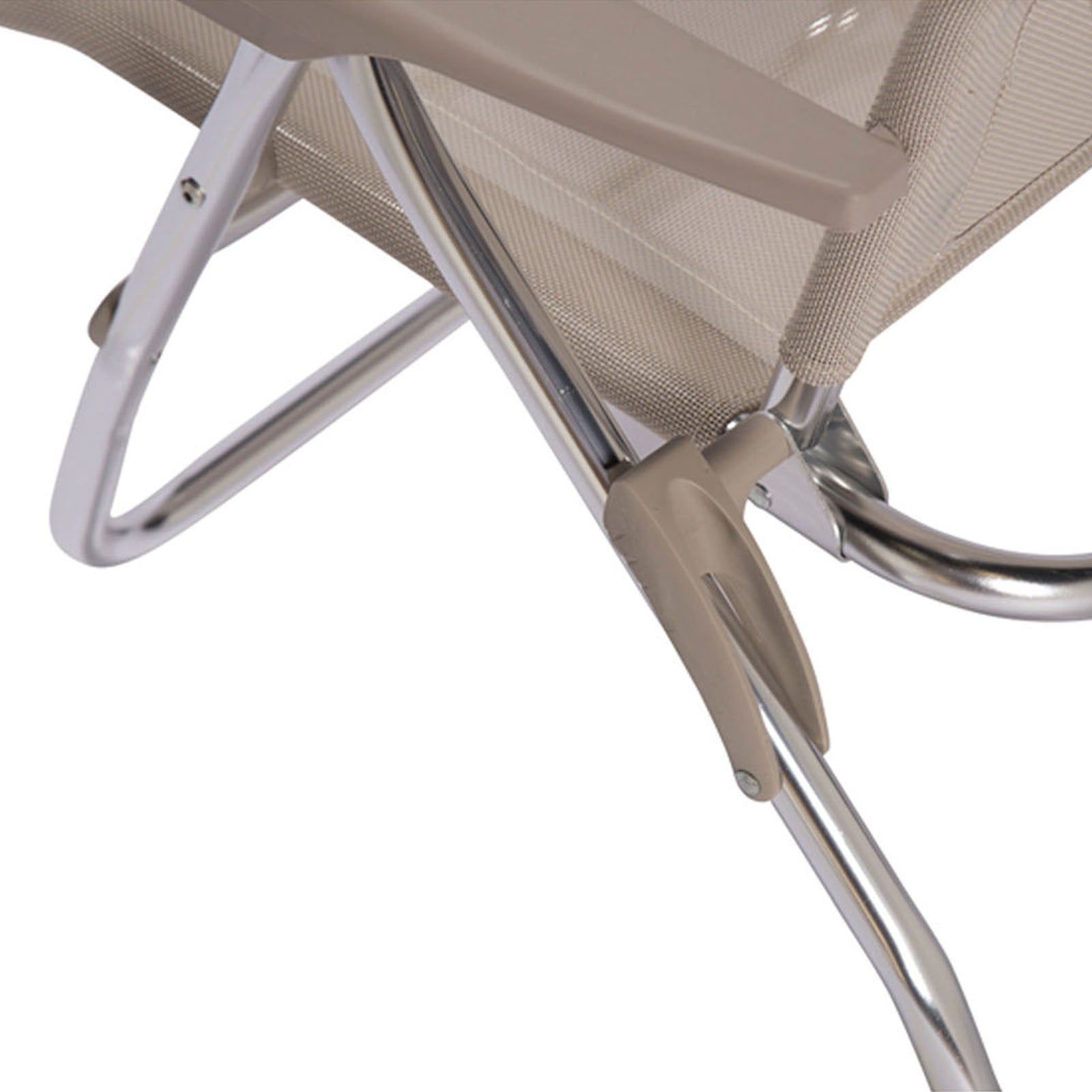 Chaise de plage CRESPO AL 223 - Camping, jardin, chaise longue, chaise pliante, pliable, en aluminium