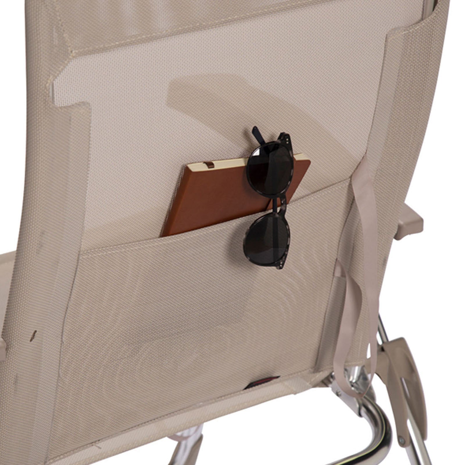 Chaise de plage CRESPO AL 223 - Camping, jardin, chaise longue, chaise pliante, pliable, en aluminium