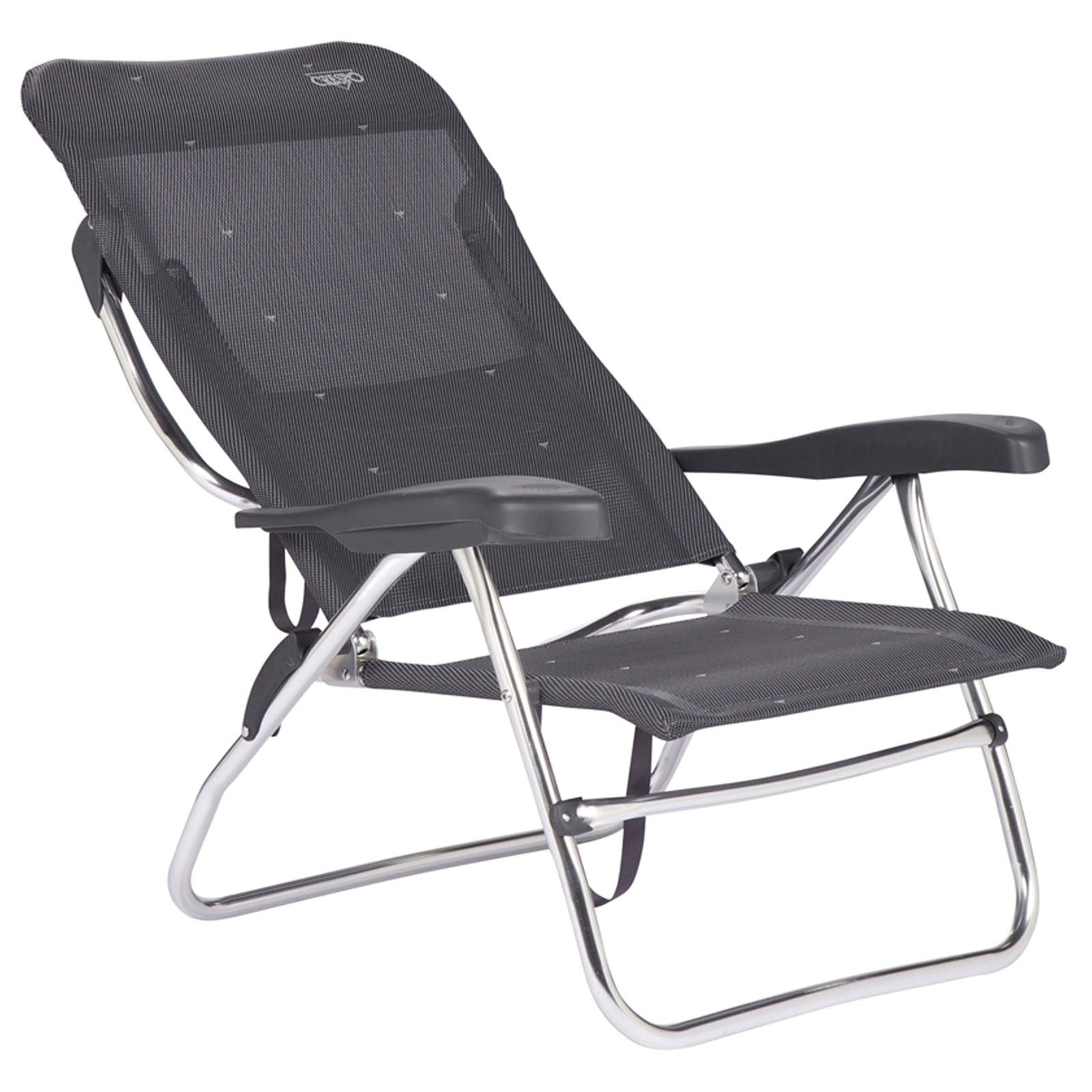 Chaise de plage CRESPO AL 223 - Camping, jardin, chaise longue, chaise pliante, pliable, en aluminium