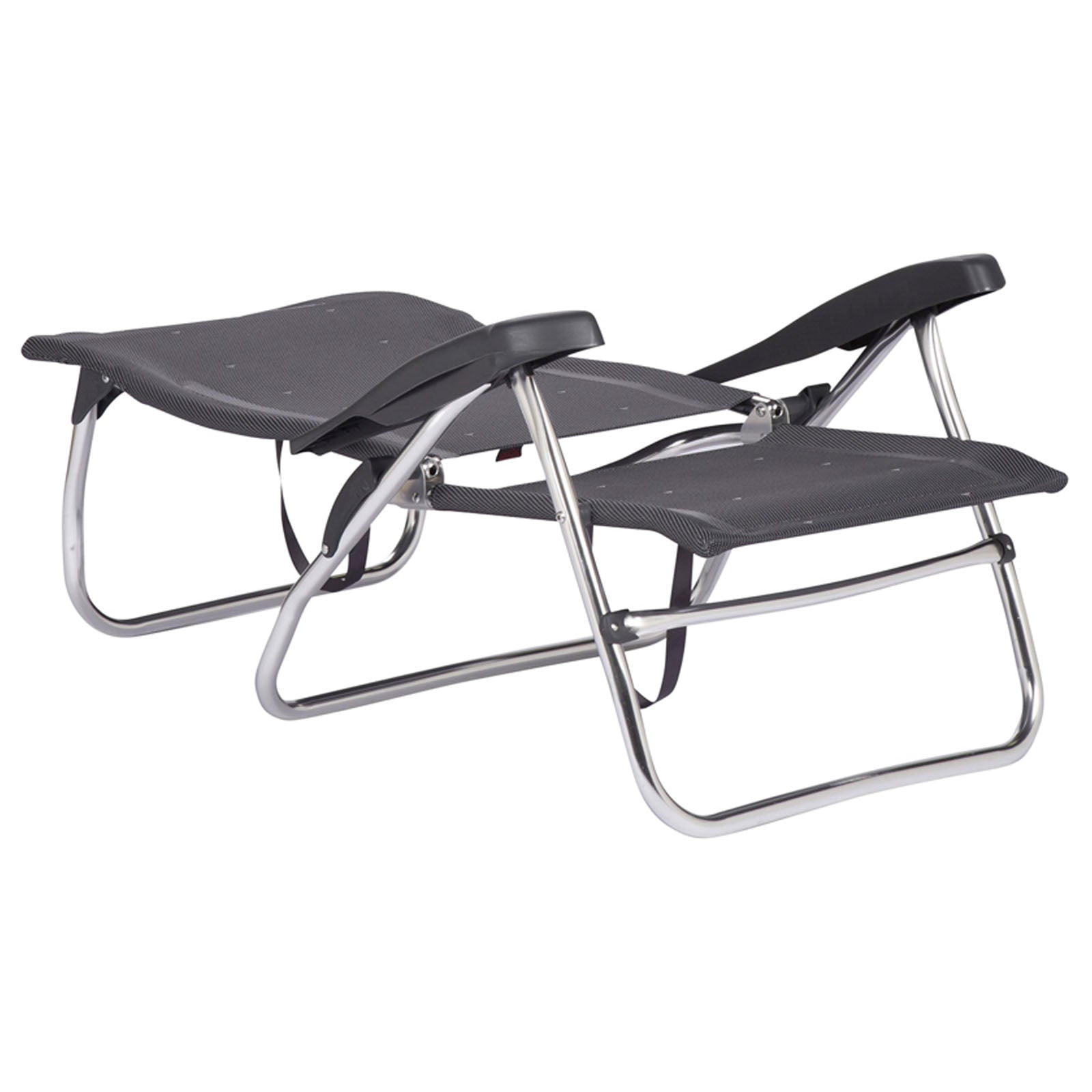 Chaise de plage CRESPO AL 223 - Camping, jardin, chaise longue, chaise pliante, pliable, en aluminium
