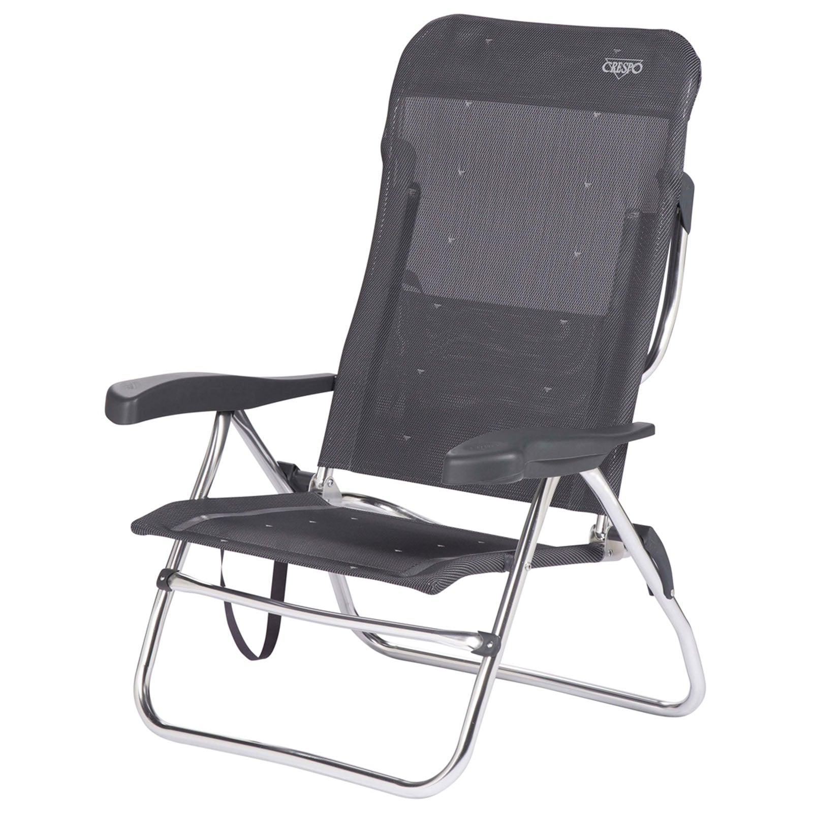 Chaise de plage CRESPO AL 223 - Camping, jardin, chaise longue, chaise pliante, pliable, en aluminium