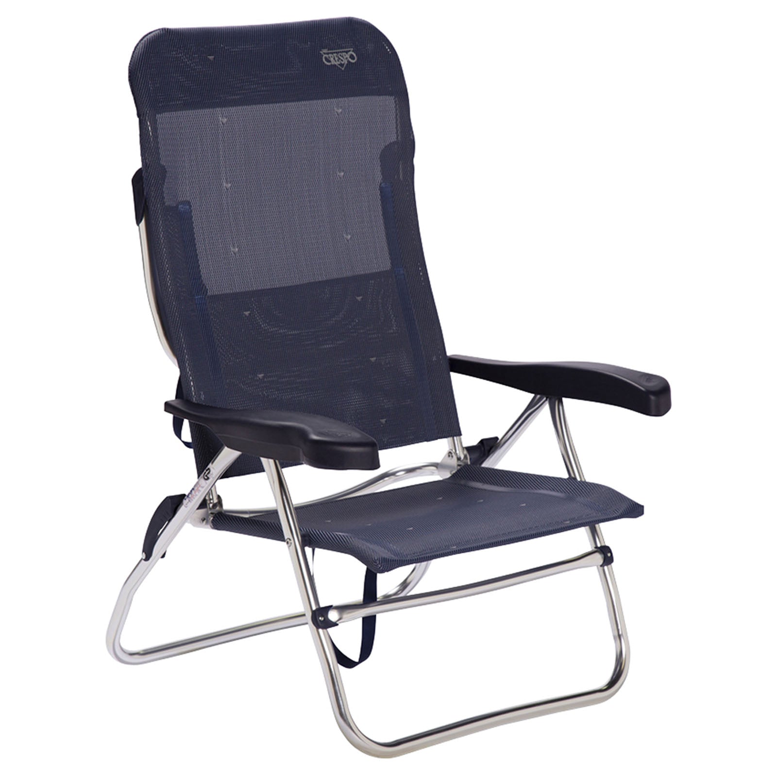 Chaise de plage CRESPO AL 223 - Camping, jardin, chaise longue, chaise pliante, pliable, en aluminium