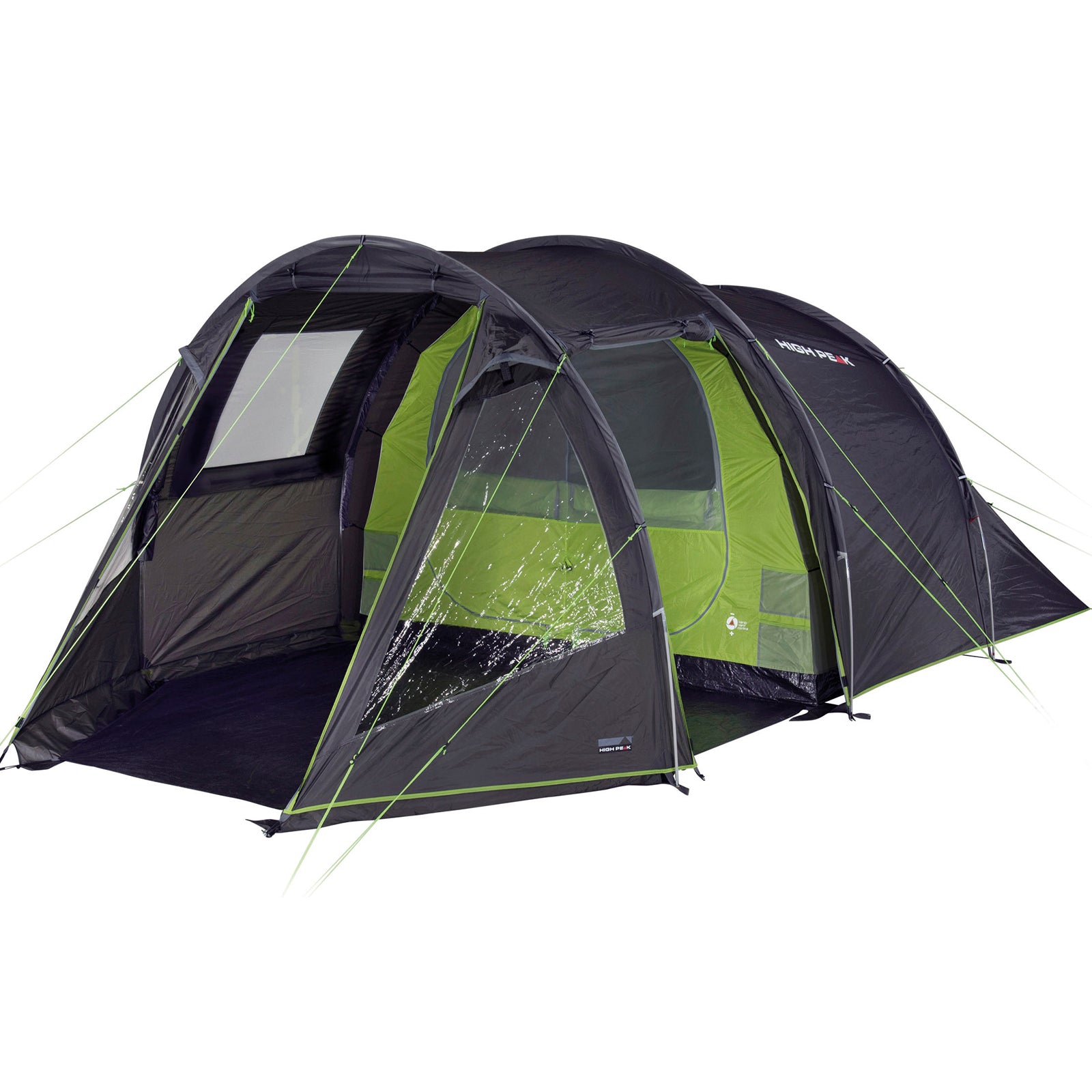 HIGH PEAK tunnel tent Paxos 4 people camping group tent family tent vestibule