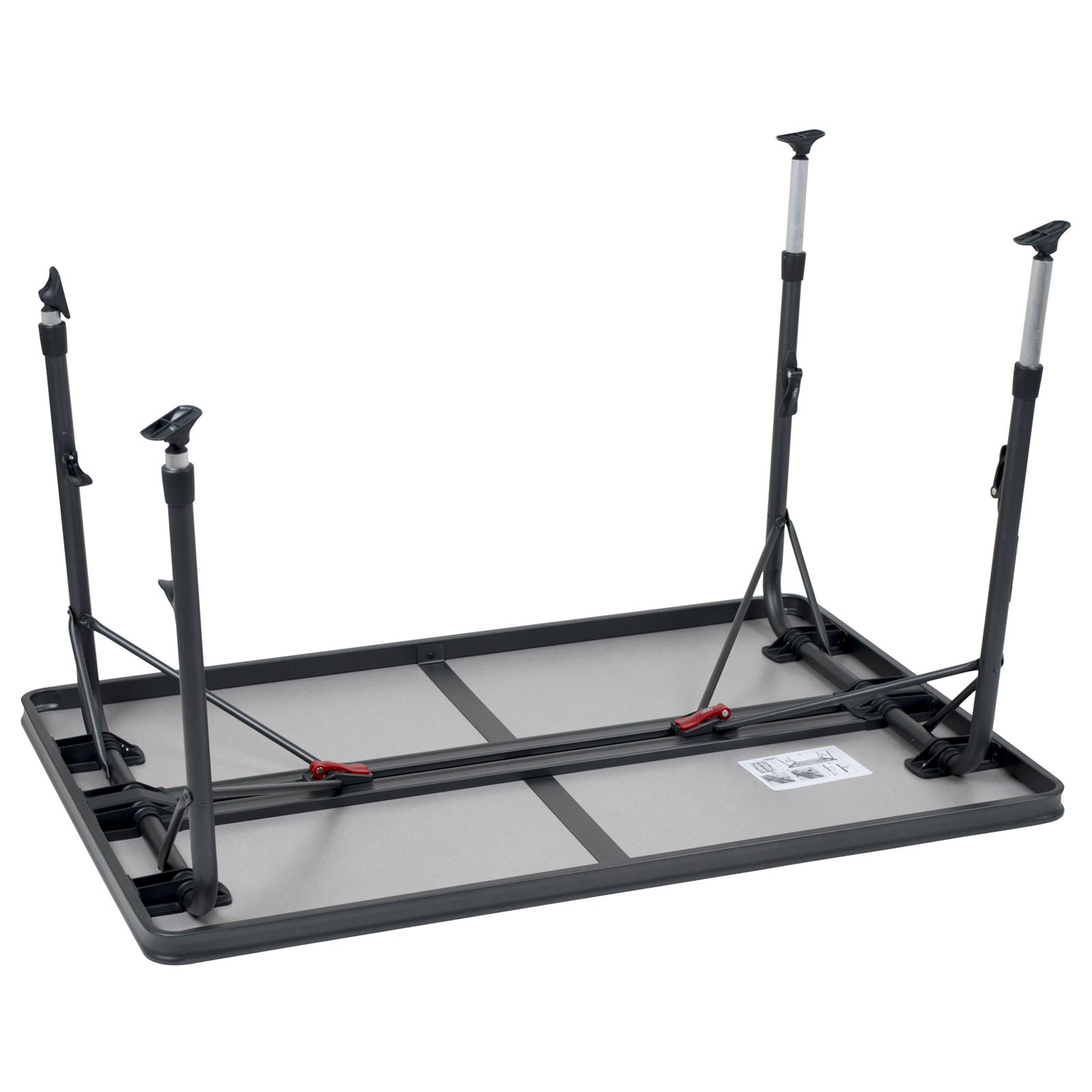 Table de camping pliante CRESPO AP 272 en aluminium, hauteur réglable