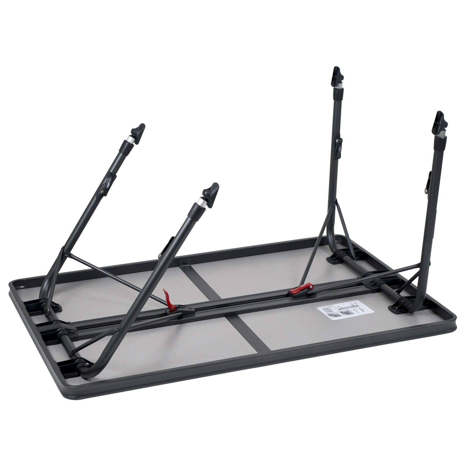 Table de camping pliante CRESPO AP 272 en aluminium, hauteur réglable