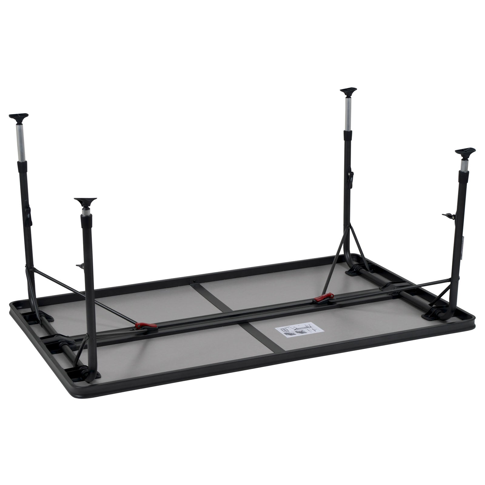 Table de camping pliante CRESPO AP 274 en aluminium, hauteur réglable