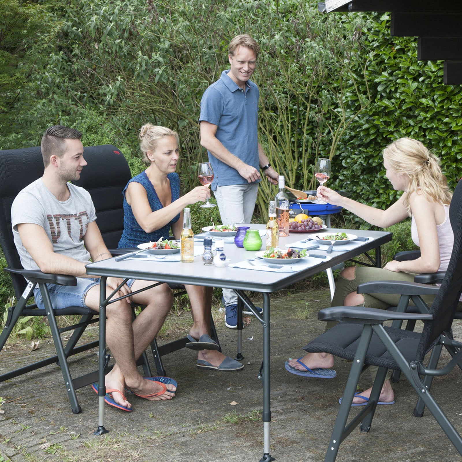 CRESPO Camping Tisch AP 274 Klapptisch Falttisch Klappbar Alu Höhenverstellbar