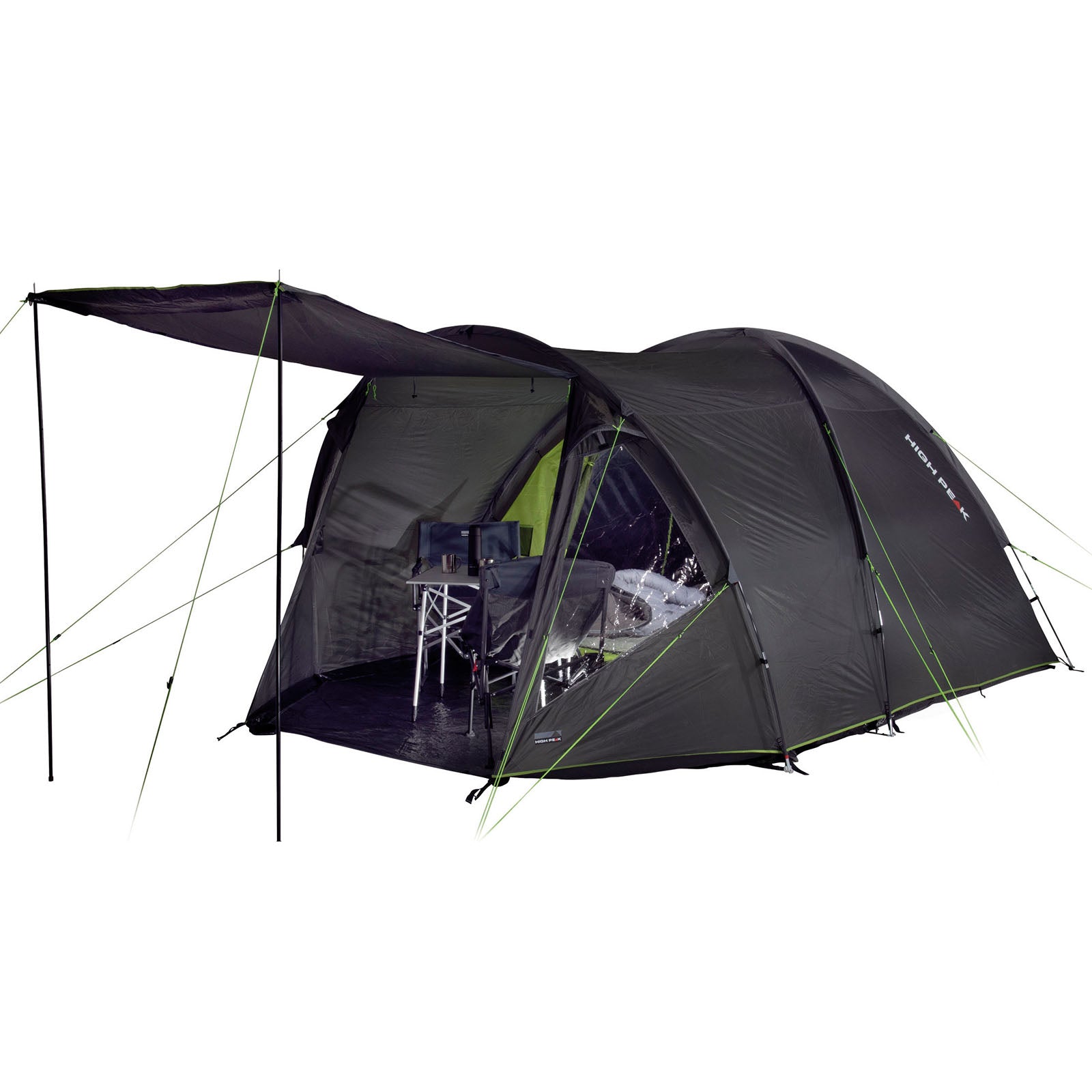Tente dôme HIGH PEAK Samos 5 tente familiale tente de camping 5 personnes grand vestibule