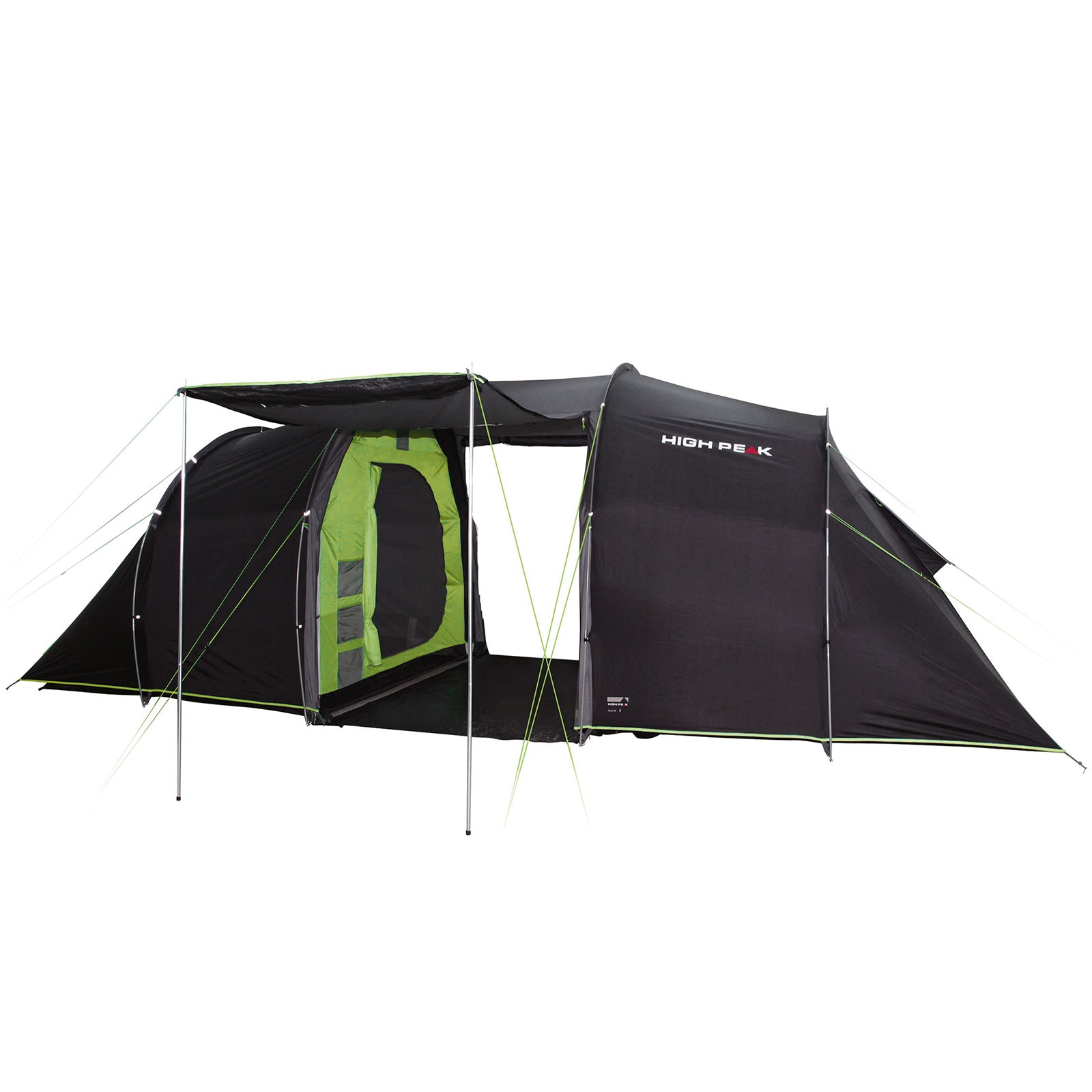 HIGH PEAK tunnel tent Tauris 6 people camping group tent family tent vestibule