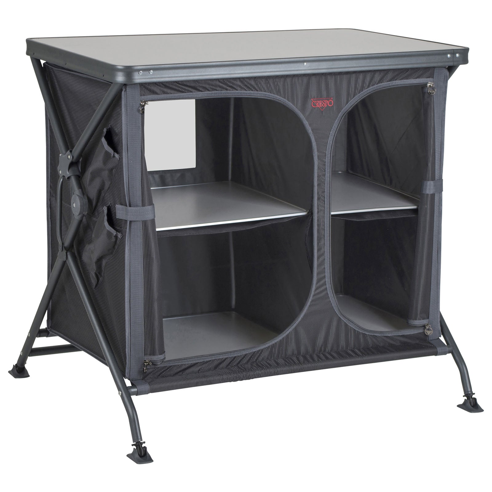 CRESPO Camping Kitchen AP 105 Folding Cupboard Table Fabric Chest of Drawers Caravan Foldable