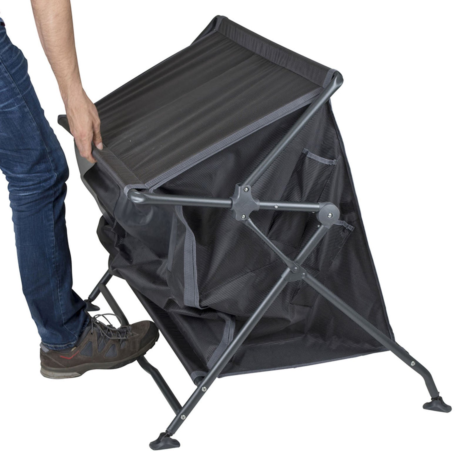 CRESPO Camping Küche AP 105 Falt Schrank Tisch Stoff Kommode Wohnwagen Faltbar