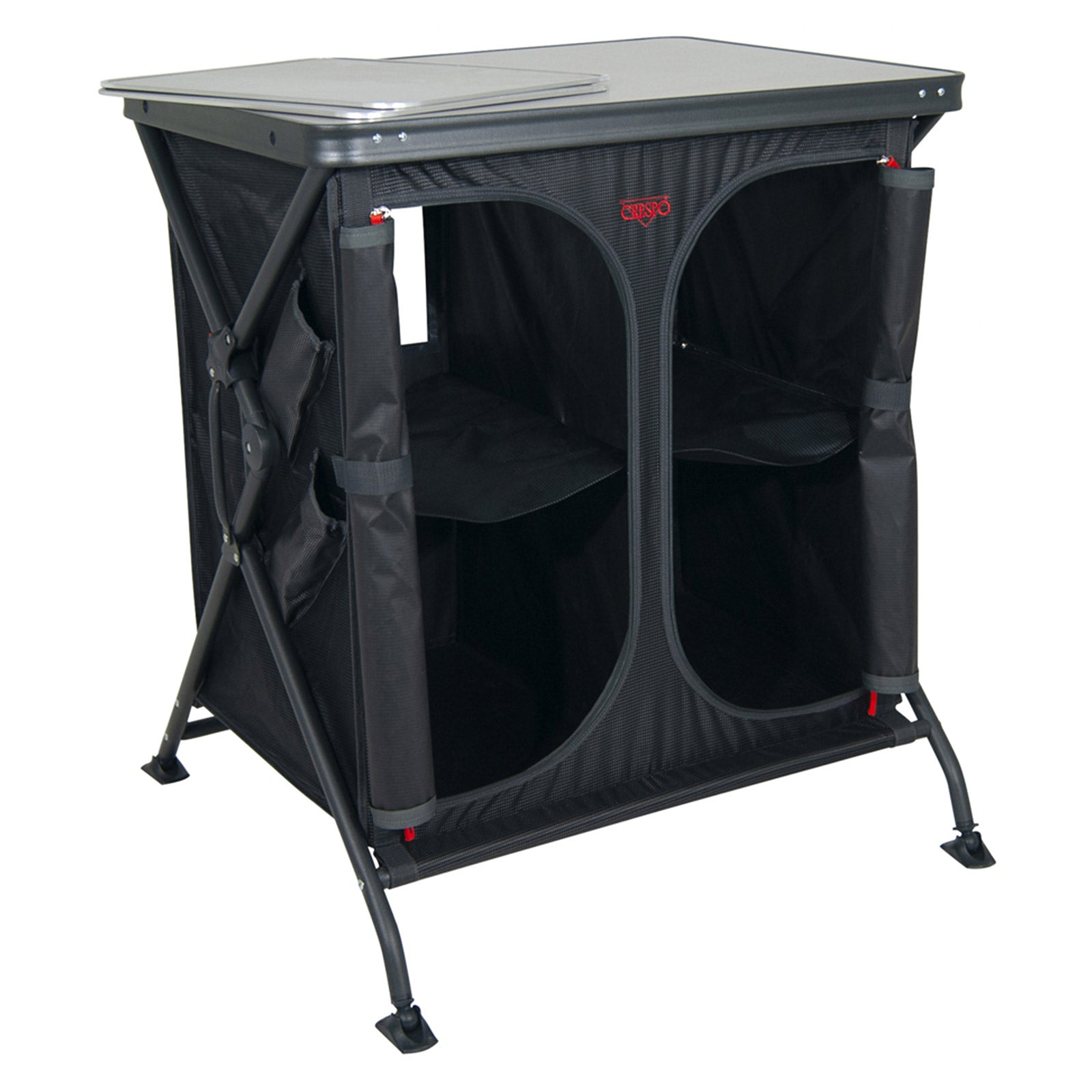 Cuisine de camping CRESPO AP 104, armoire pliante, table, commode en tissu, caravane pliable