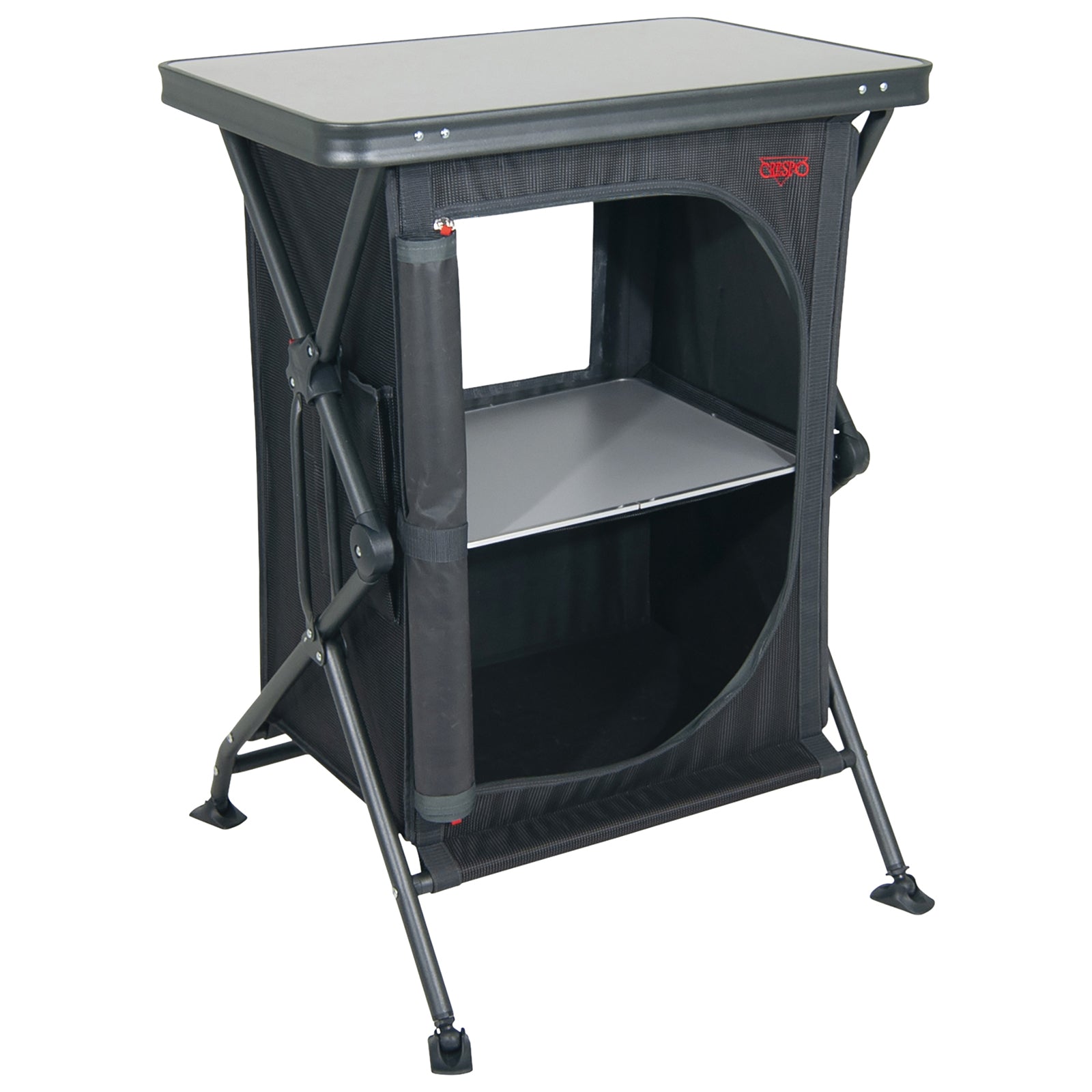 Cuisine de camping CRESPO AP 106, armoire pliante, table, commode en tissu, caravane pliable