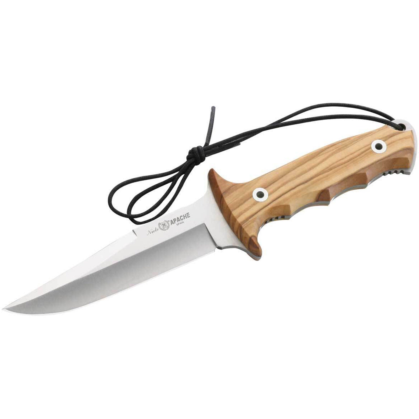 NIETO Bowie Messer Apache 1040 Gürtelmesser Full Tang Outdoor Olivenholz 12 cm