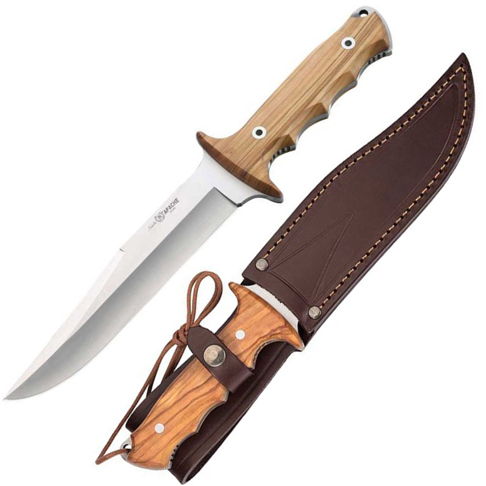 NIETO Bowie Messer Apache 1042 Gürtelmesser Full Tang Outdoor Olivenholz 18 cm