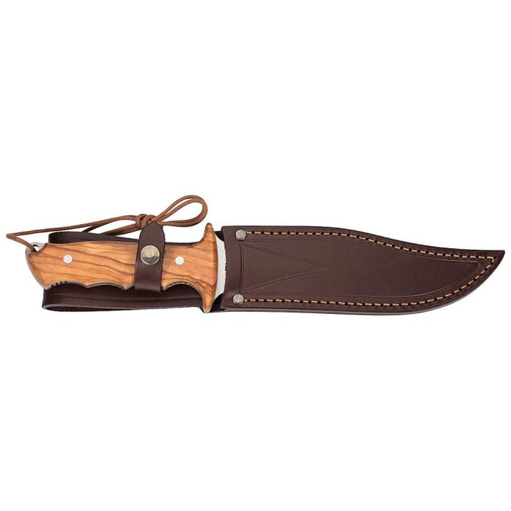 Couteau NIETO Bowie Apache 1042, couteau de ceinture à soie pleine, pour les activités de plein air, bois d'olivier, 18 cm
