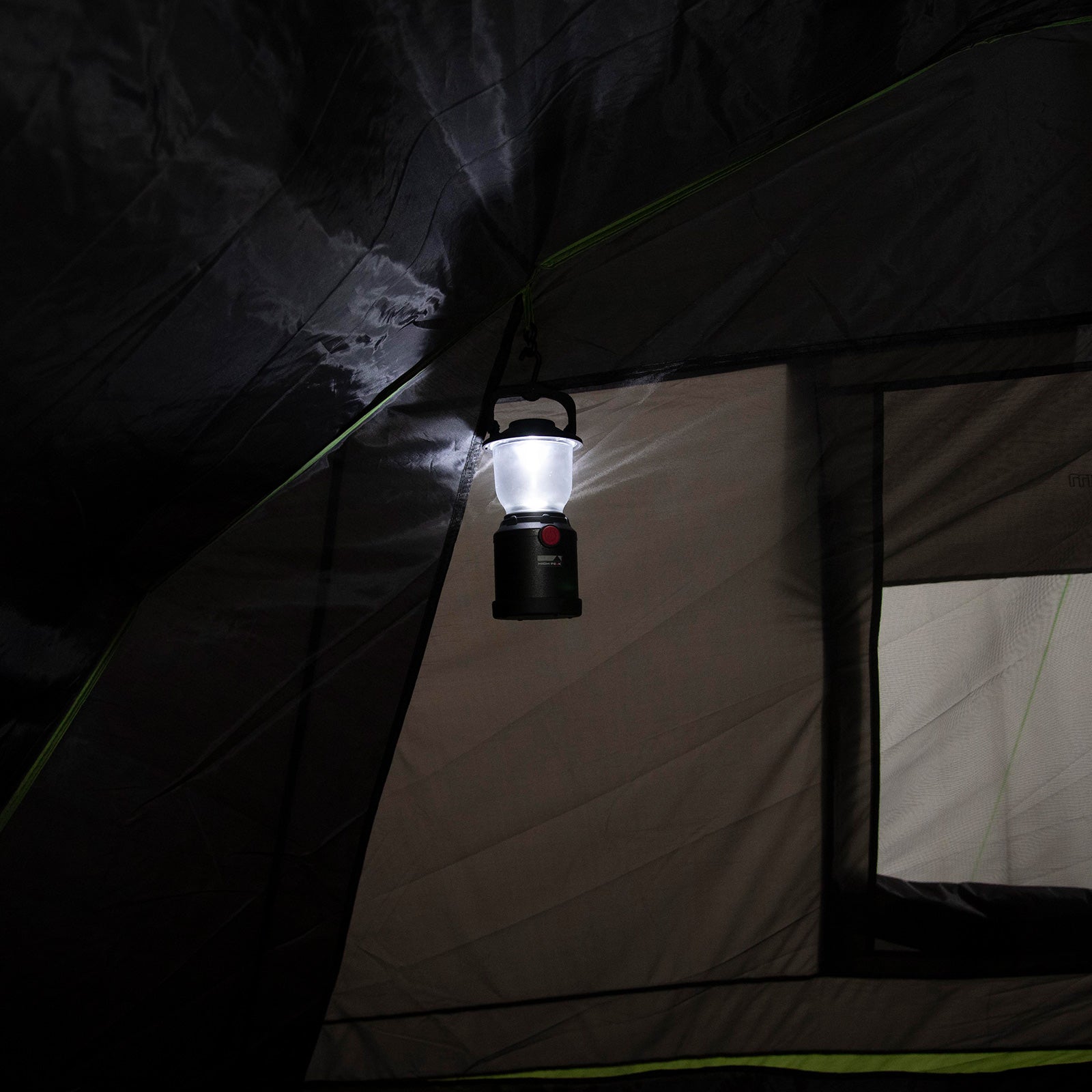 Tente tunnel HIGH PEAK Meran Tente de camping familiale 4 personnes avec 2 cabines et vestibule