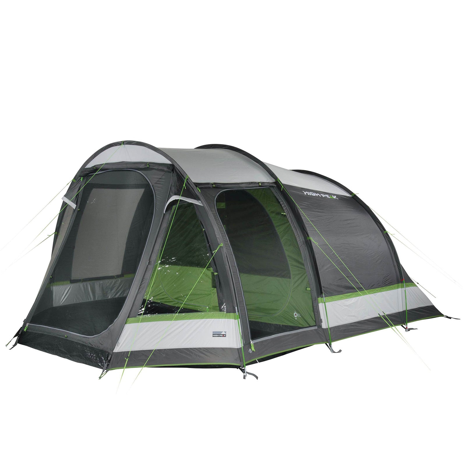 HIGH PEAK tunnel tent Meran 5.0 person camping family tent 2 cabins vestibule