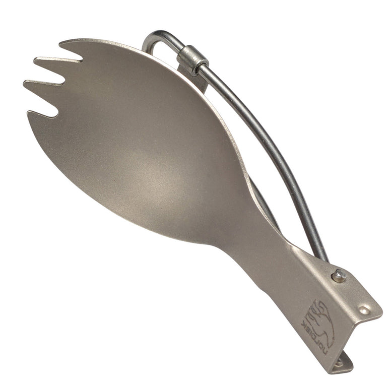 Cuillère-fourchette en titane NORDISK - Couverts de camping en titane, fourchette et cuillère pliables