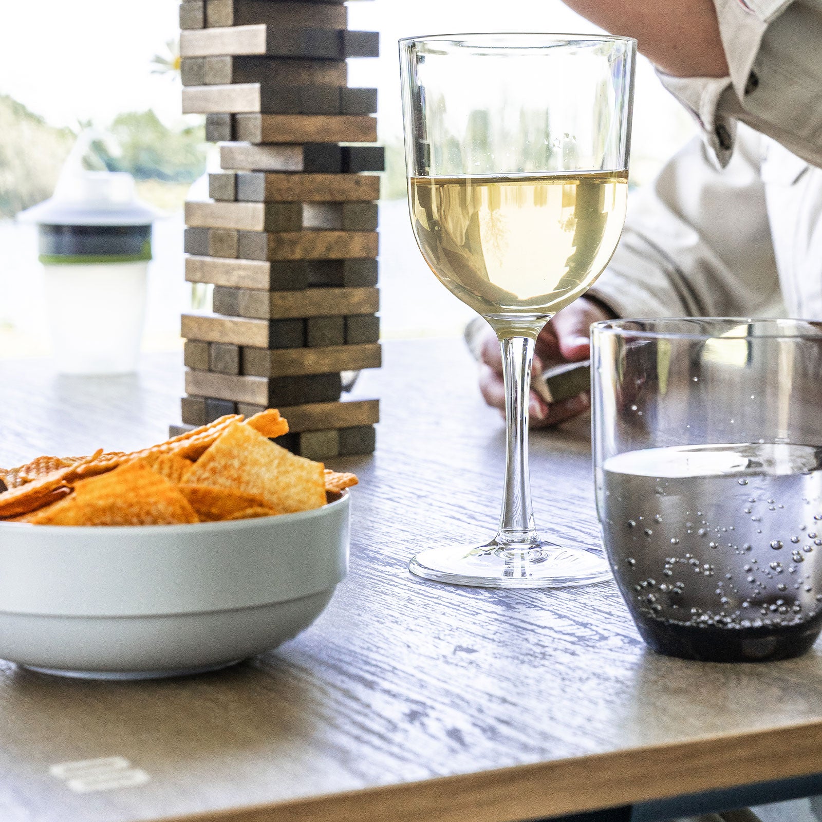 TRAVELLIFE Melamin Geschirr Set Palma Camping Reise Keramik Optik 16 teilig