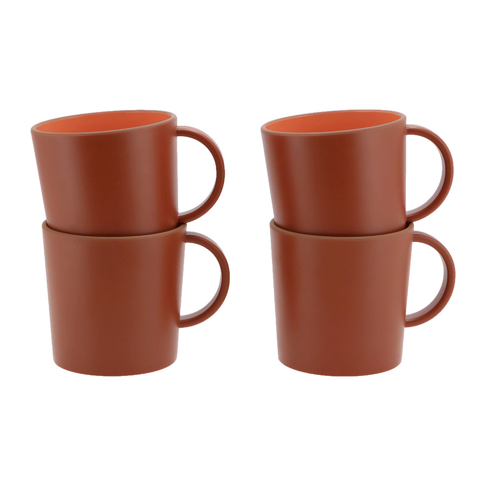 TRAVELLIFE 4er Set Becher Avila Camping Reise Geschirr Kaffee Tasse PET 430 ml